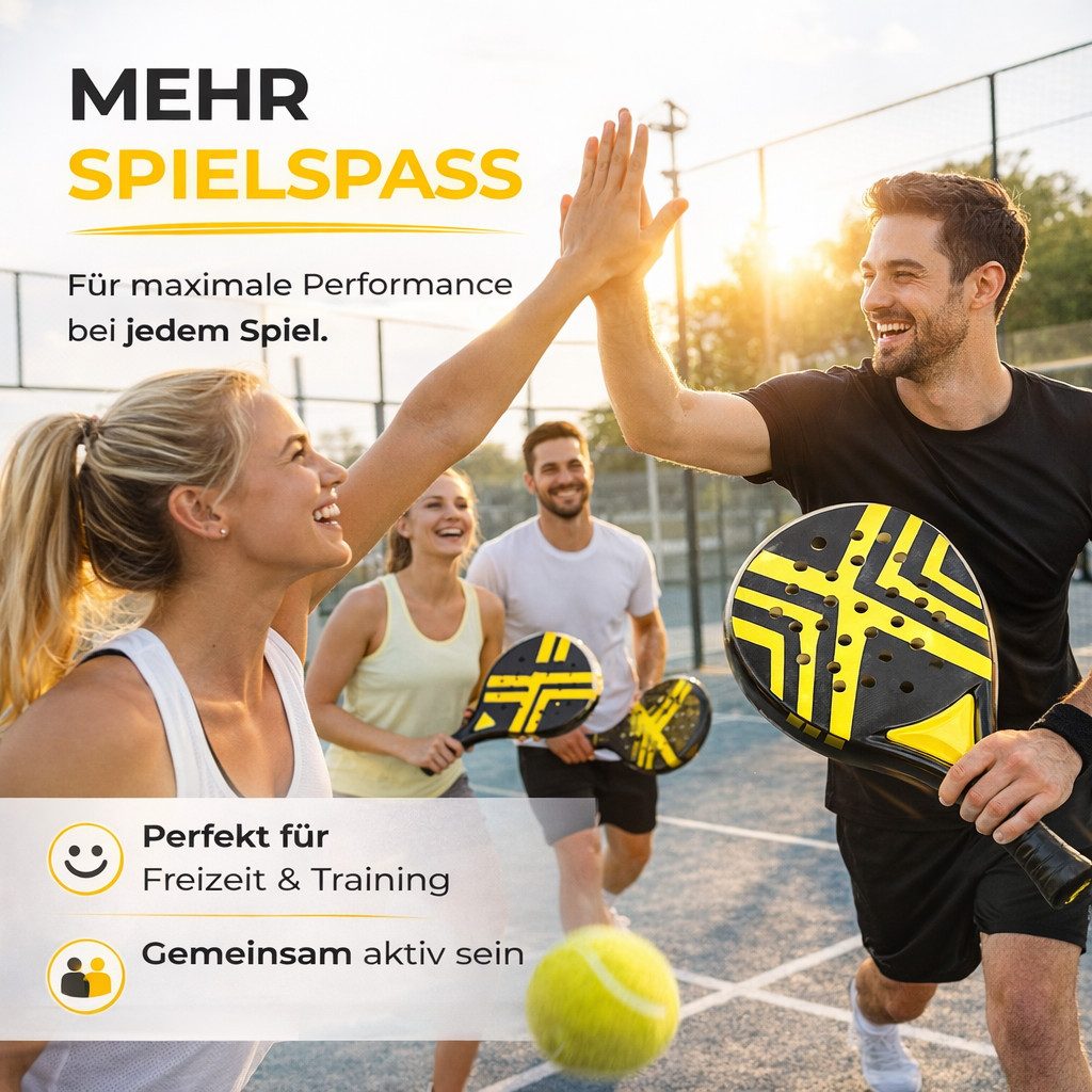 Athlejoy Padelschläger Padelschläger für Erwachsene Profi Racket – Tennis Padel Schläger, (Packung)