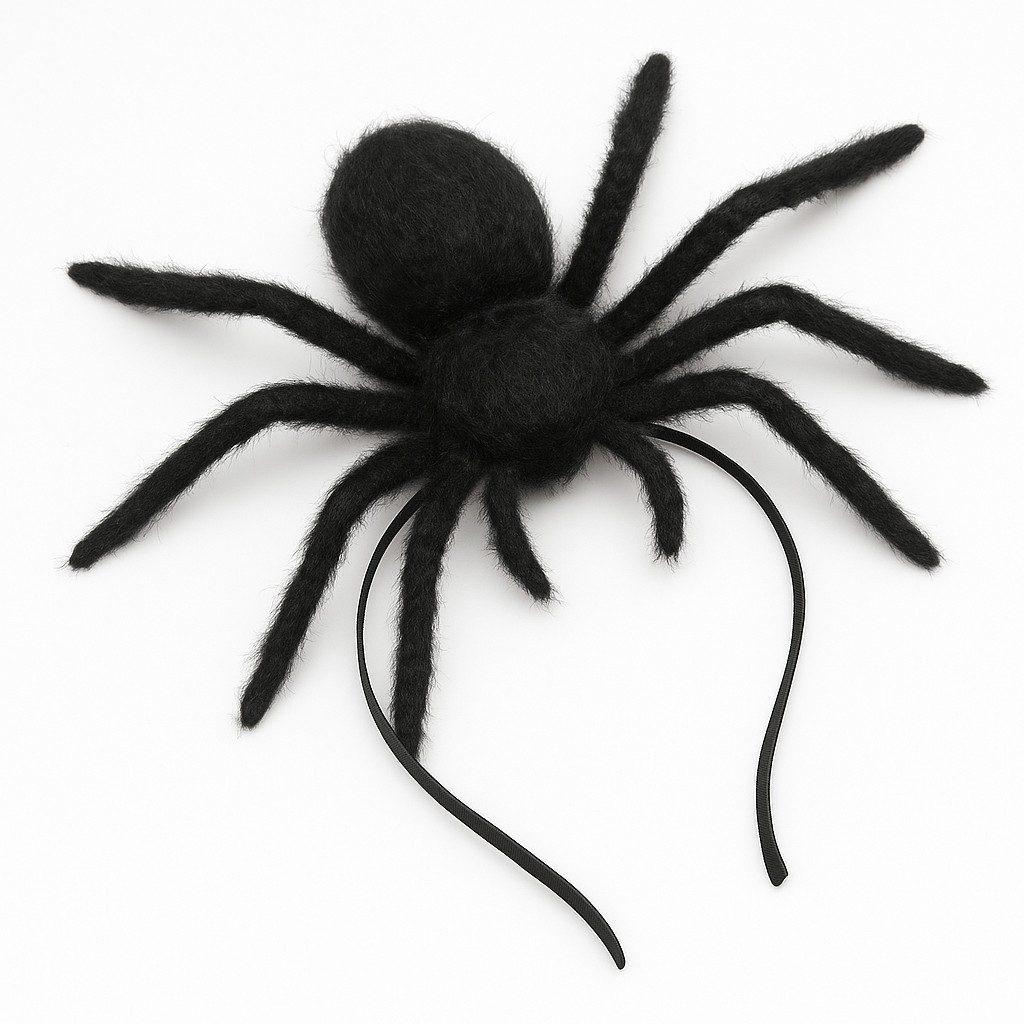 Widmann S.r.l. Kostüm-Perücke Haarspinne 50 cm Halloween Accessoire Kostümzubehör Gruselparty, Gruseliger Eyecatcher fürs Kostüm