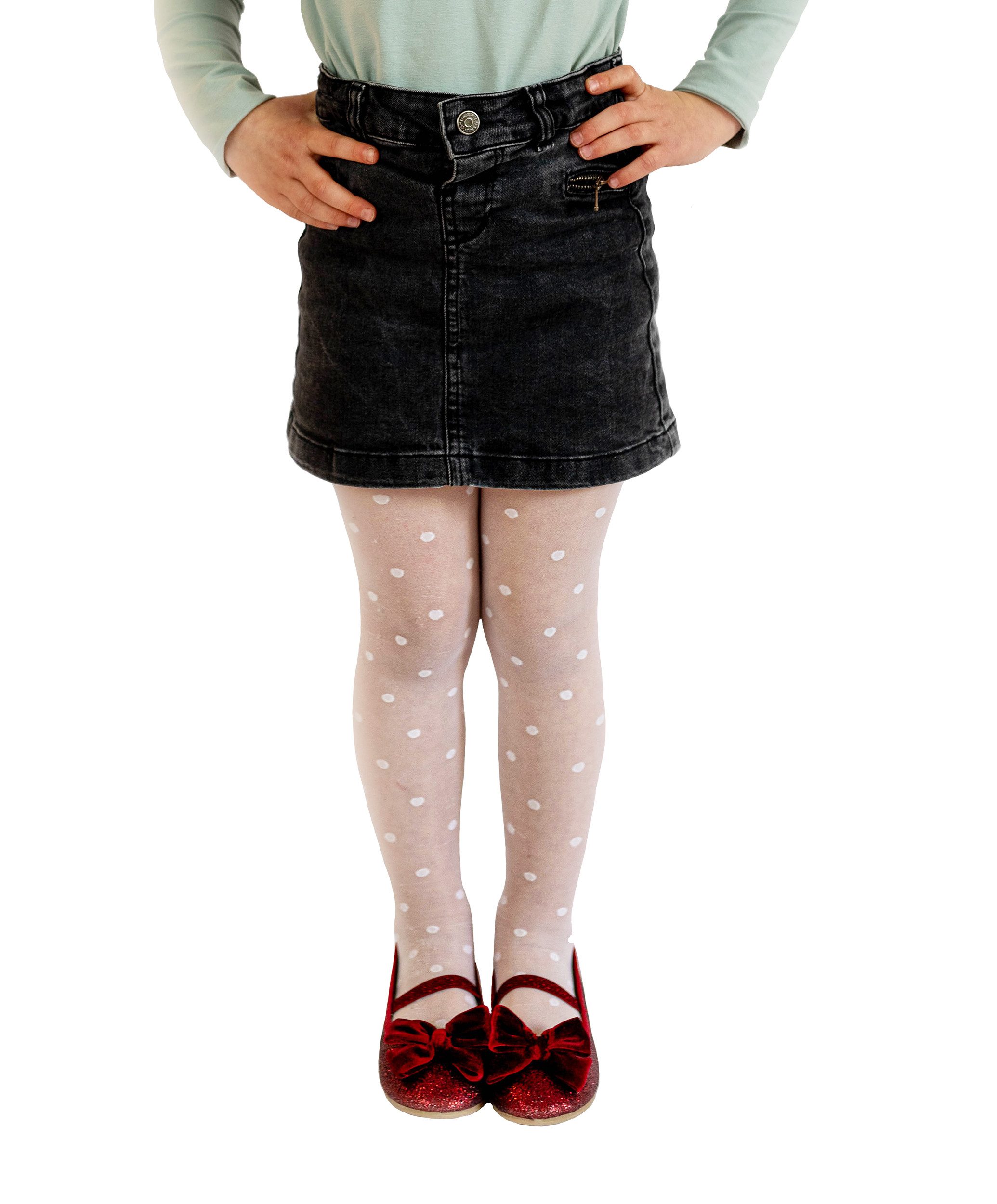 Aurellie Strumpfhose Kinderstrumpfhose mit Punktmuster 20 DEN – Bild 2 von 2