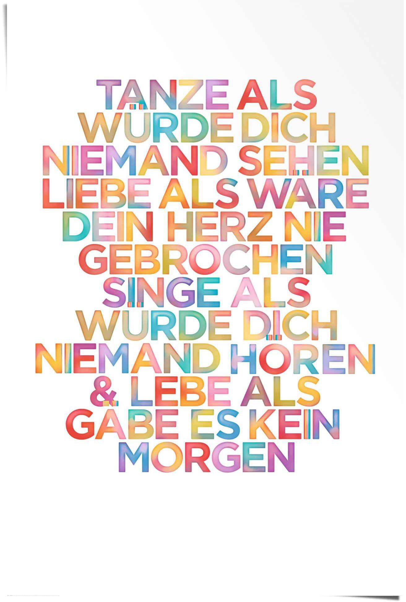 Reinders! Poster Tanze..., (1 St) günstig online kaufen