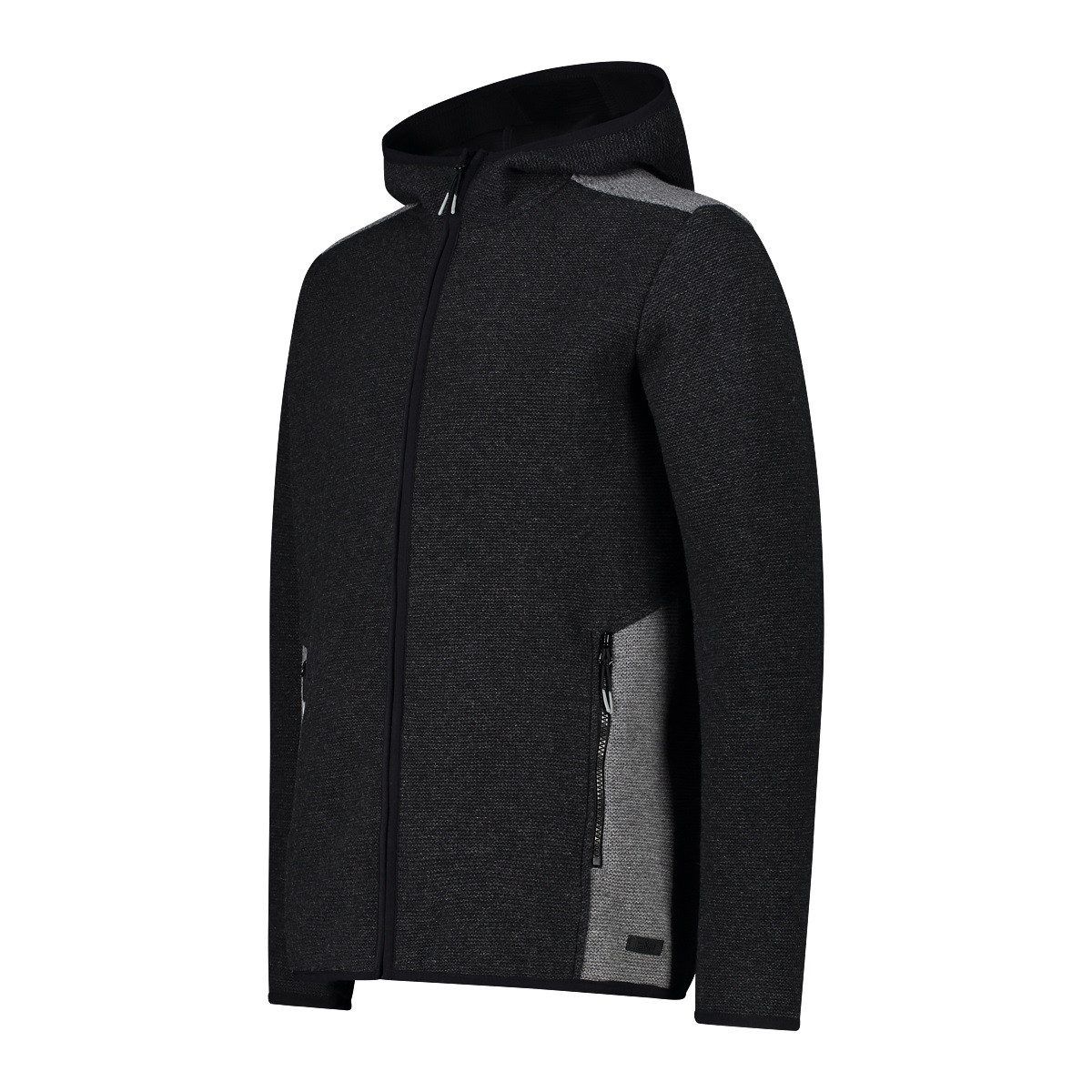 CMP Fleecejacke Wool-Tech mit Kapuze carbongrau günstig online kaufen