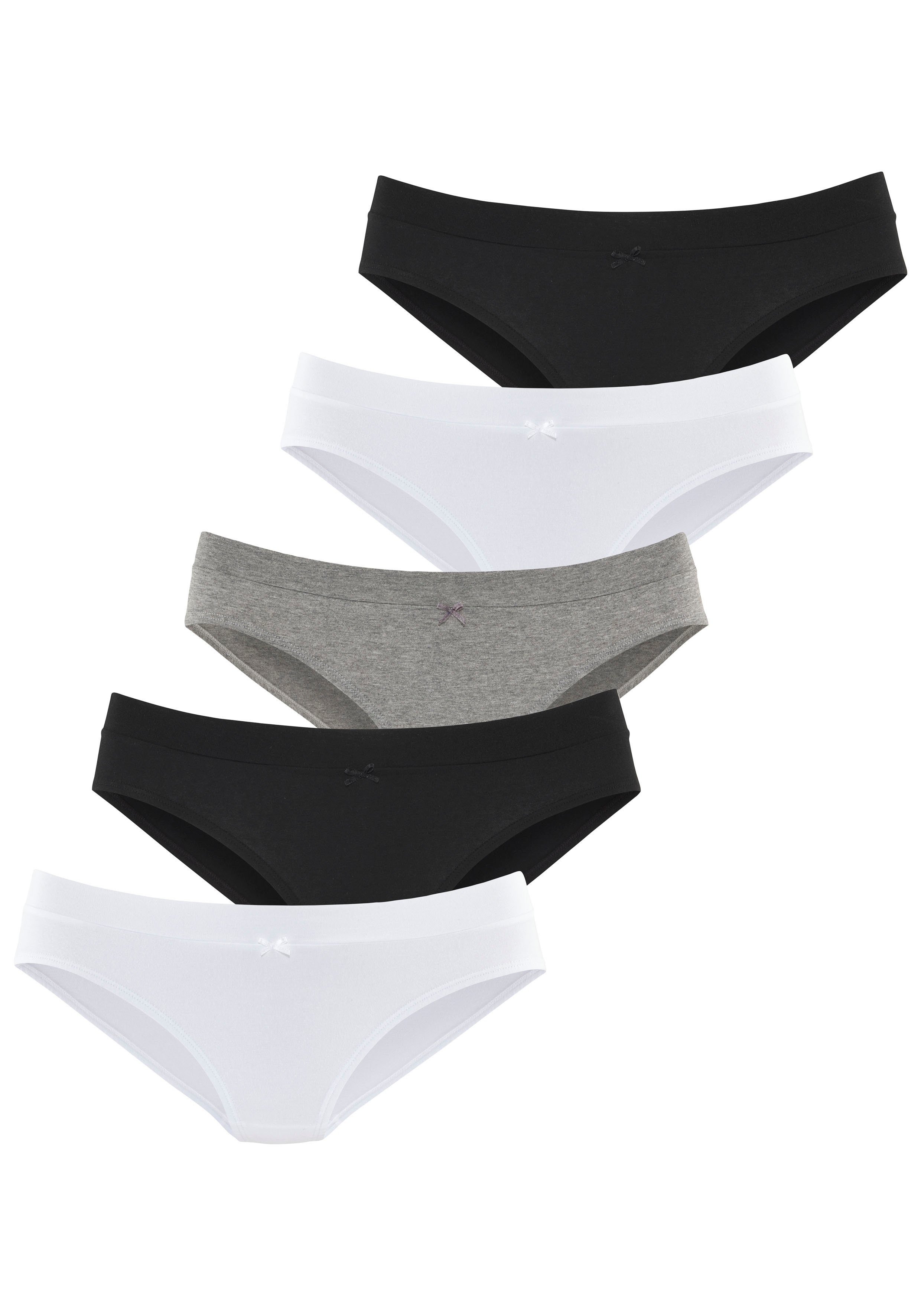 Vivance Jazz-Pants Slips (5er-Pack) mit breitem Bündchen ohne zusätzliches Gummi