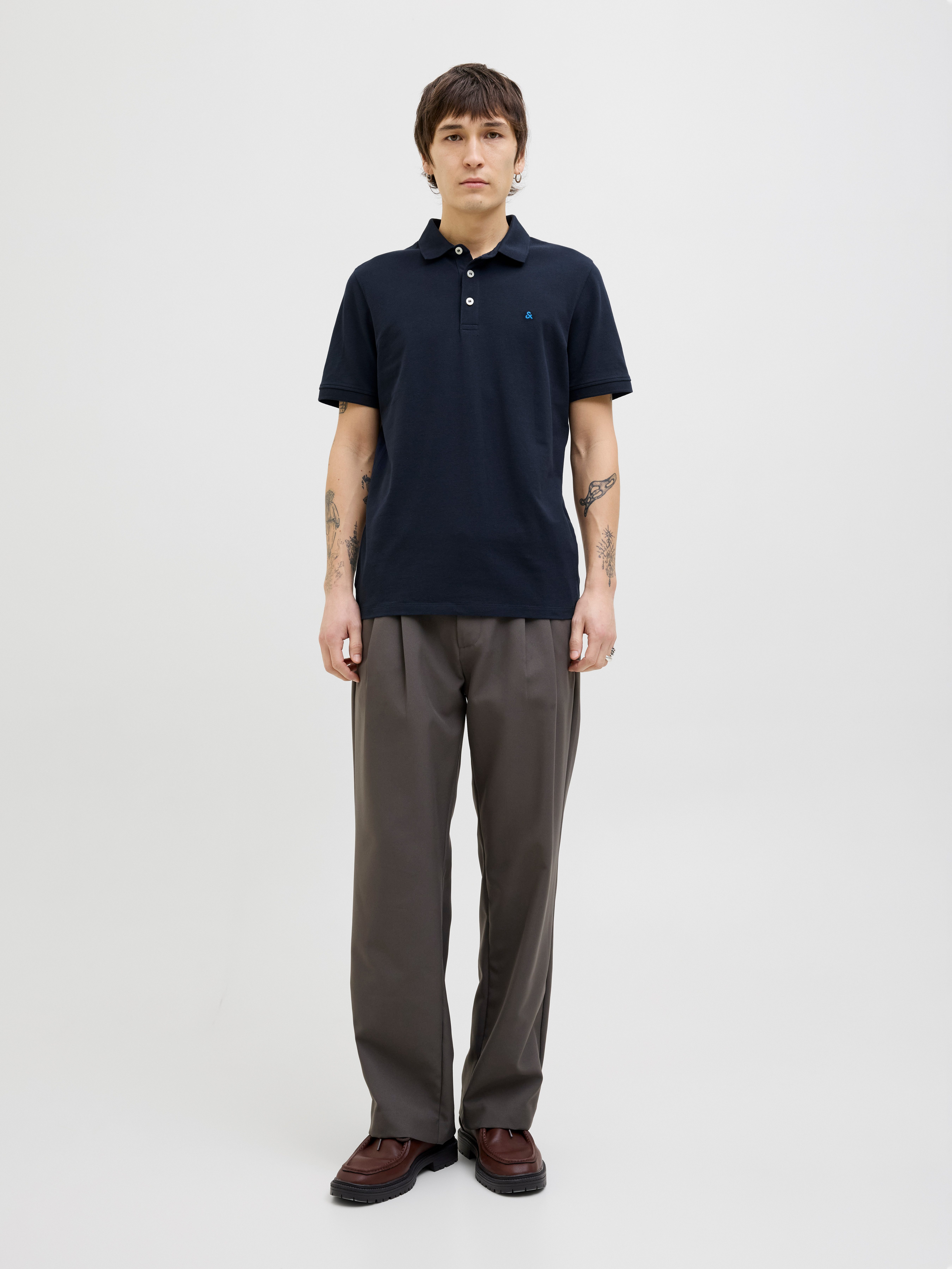 Jack & Jones Poloshirt JJEPAULOS POLO SS NOOS Baumwolle, slim fit