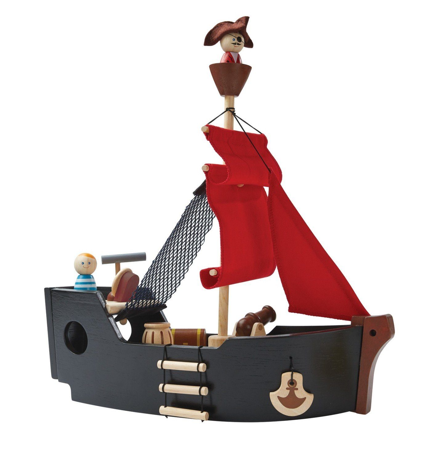 Plantoys Spielzeug-Boot Piratenschiff