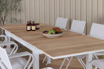 BOURGH Gartentisch MEXICO Outdoor Esstisch 90x160/240cm - Teak Tischplatte ausziehbar