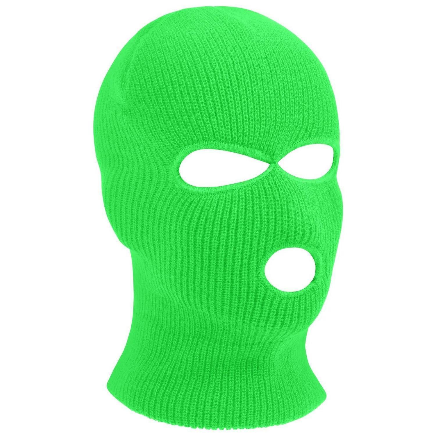 Sturmhaube Balaclava Sturmmaske Skimütze #1 Fluoreszierendes Grün Einheitsgröße