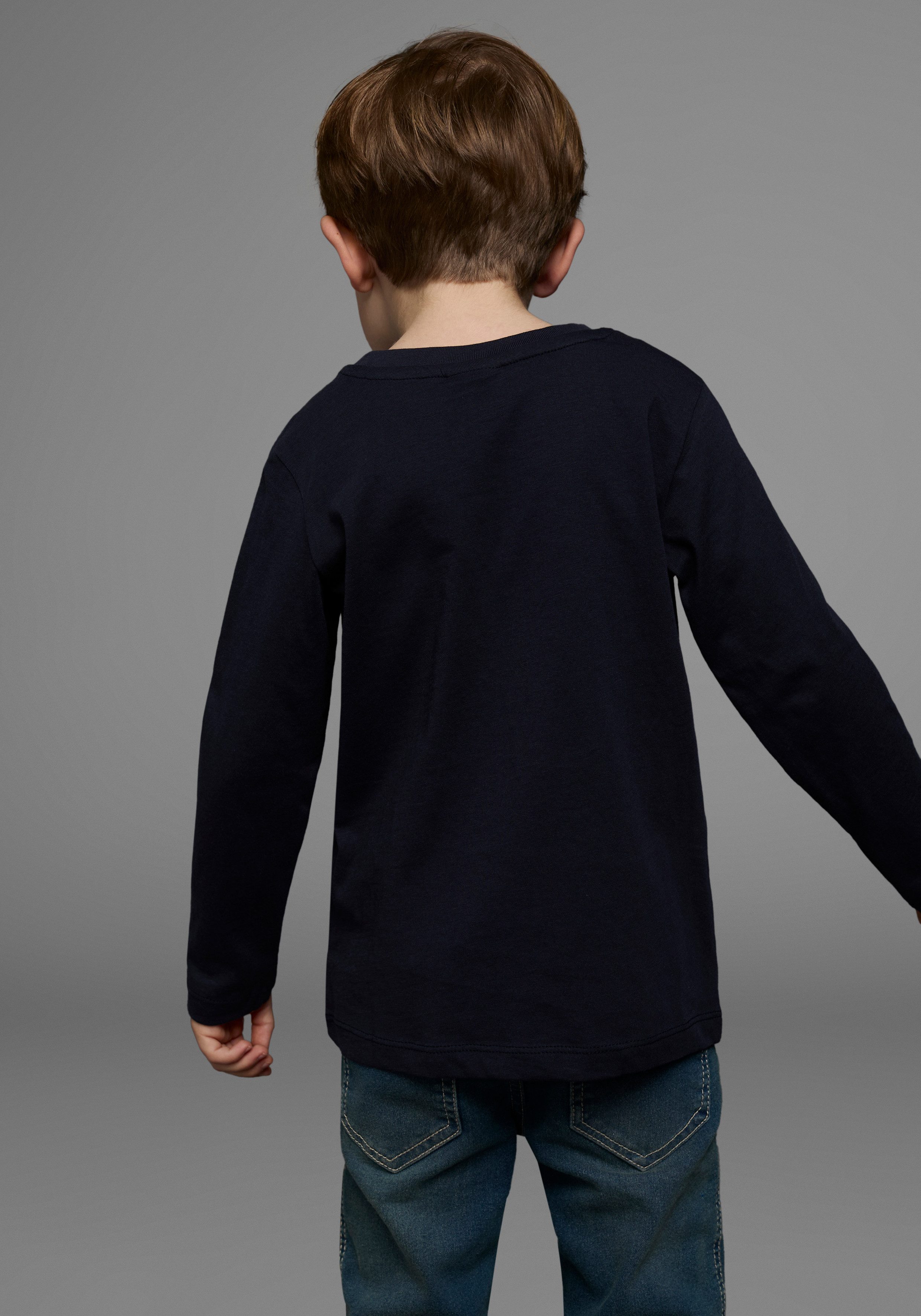 KIDSWORLD Langarmshirt LET´S PLAY Langarm, Basic-Stil, aus Baumwolle