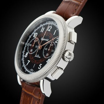 Gigandet Chronograph Red Baron IV, Mineralglas, Chronograph, Datumsanzeige, Tachymeter, Telemeter