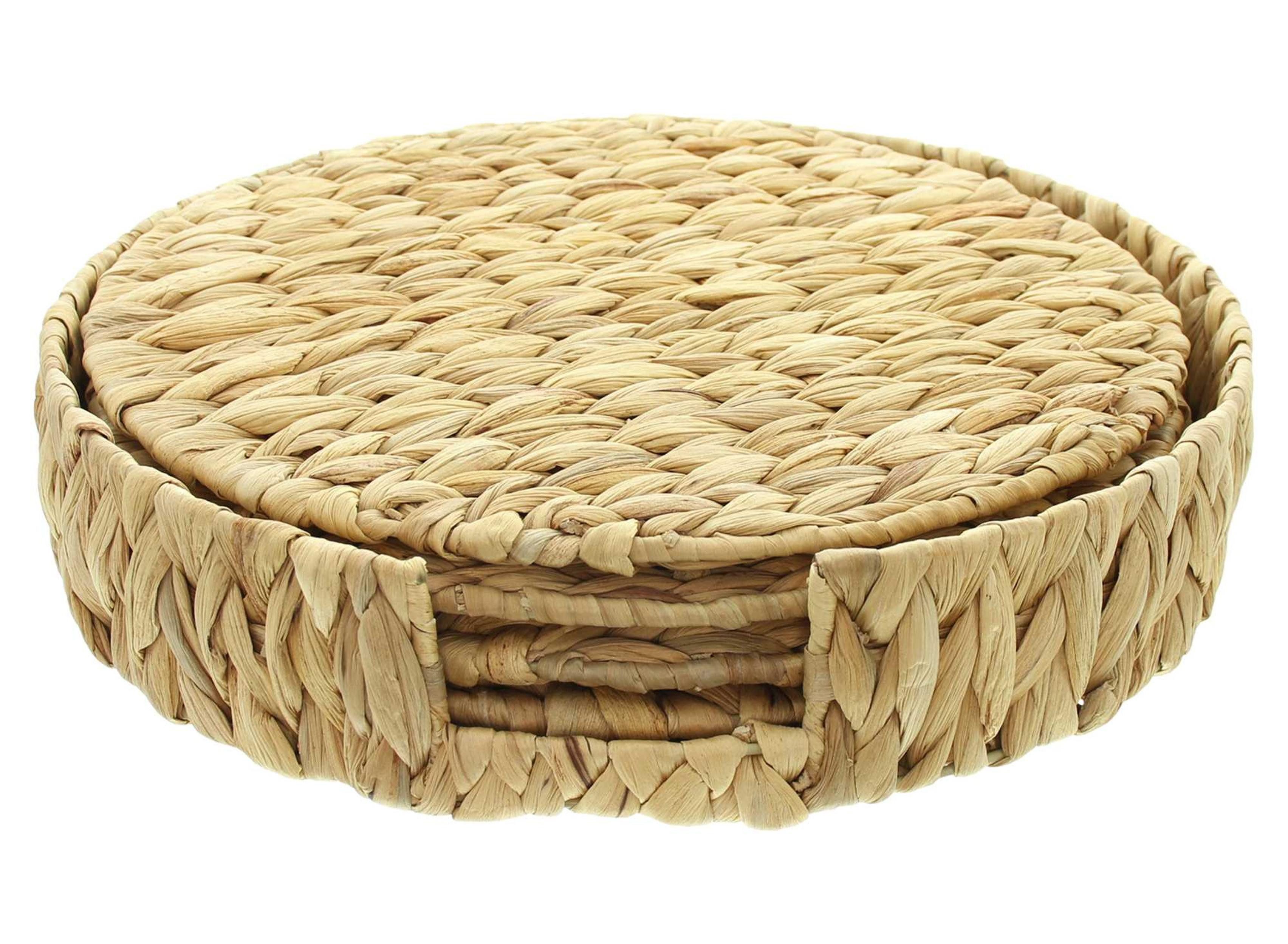 Platzset 5tlg. Platzteller Set Nature Wasserhyazinthe Ø 32cm – Tischset