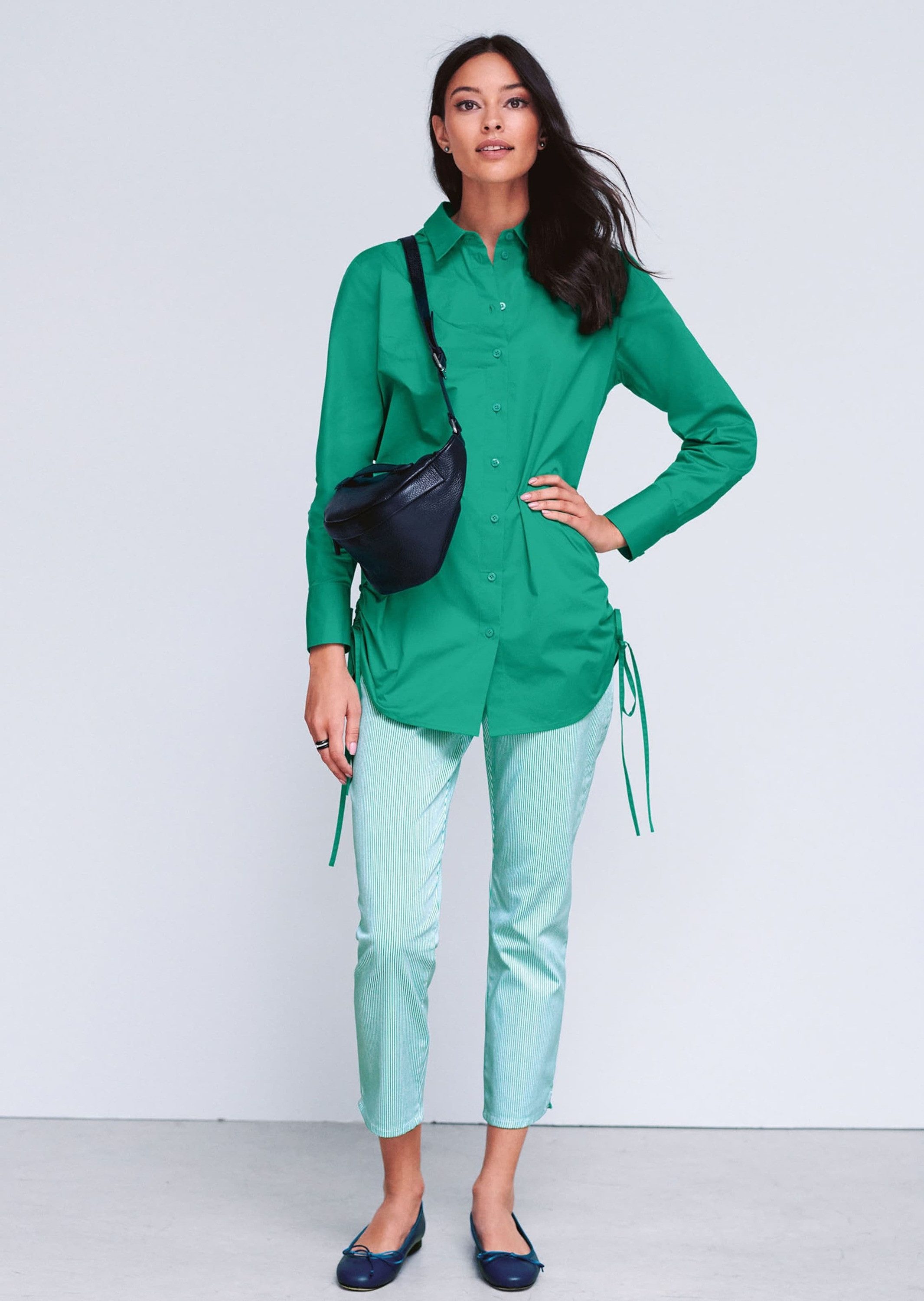 Hemdbluse Blusenhemd im Oversized-Style