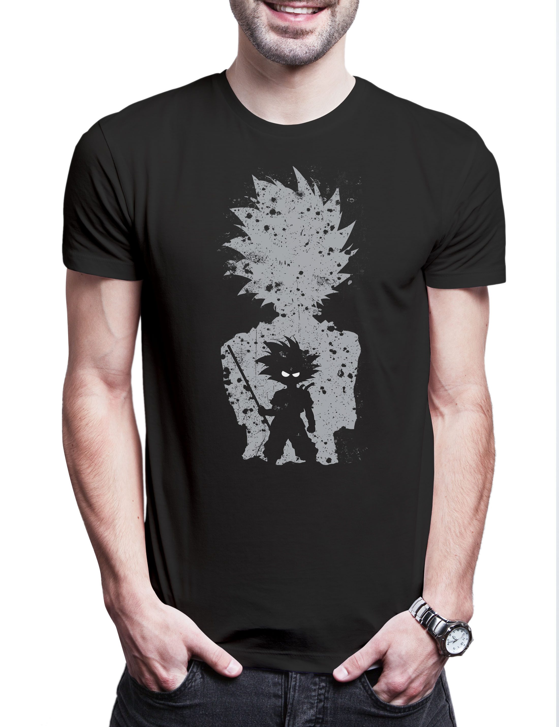 Print-Shirt Shadow Herren T-Shirt Super Dragon Saiya Gym Vintage Ball Karate Kung