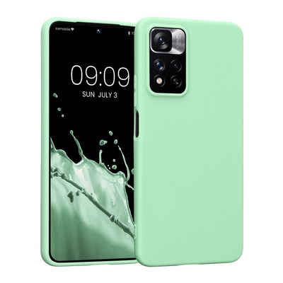 kwmobile Handyhülle Hülle für Xiaomi Redmi Note 11 Pro+ 5G / Note 11 Pro Plus 5G, Hülle Silikon - Soft Handyhülle - Handy Case Cover - Mintgrün matt