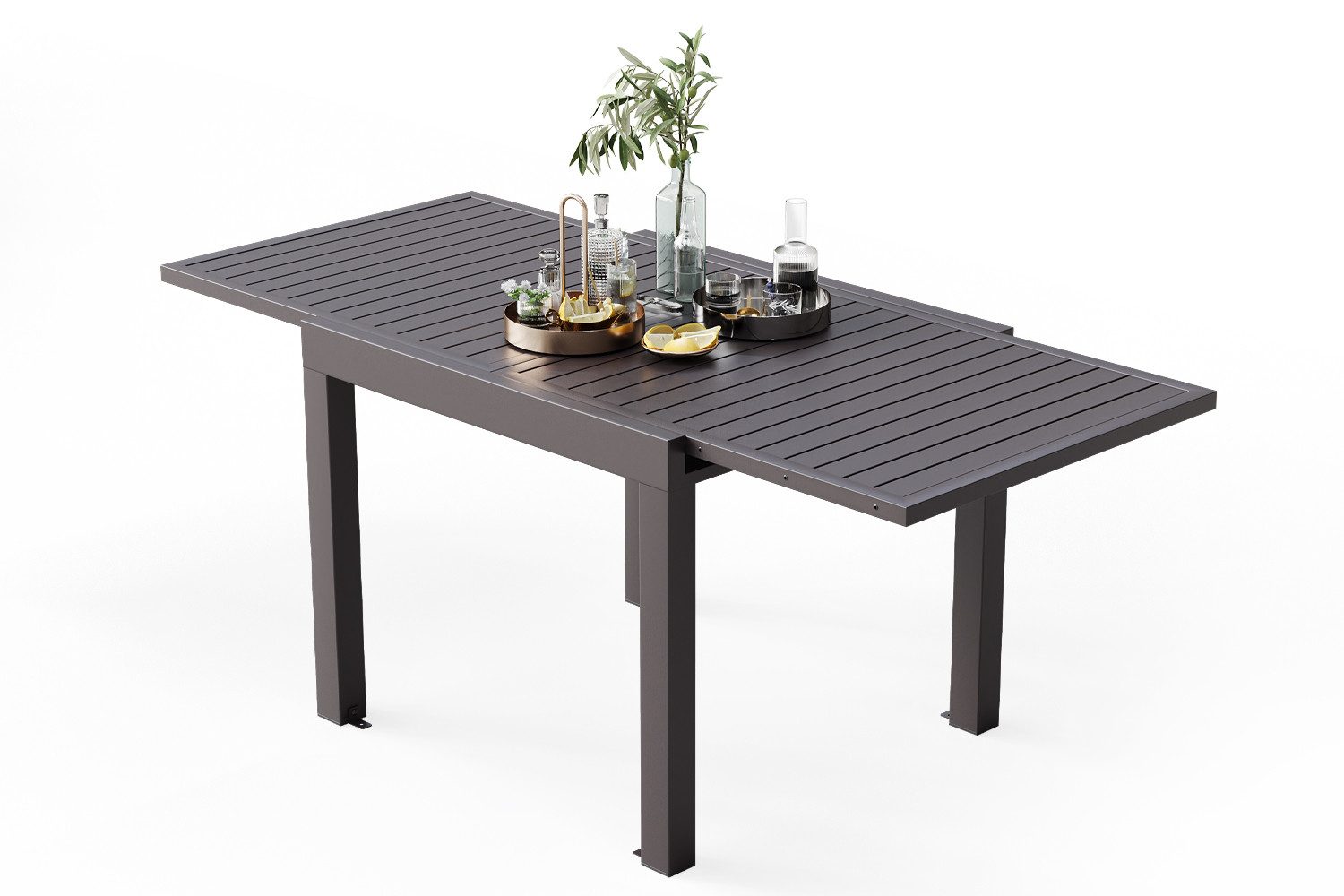 HOMALL Gartentisch 81.5*81.5/163*81.5CM Gartentisch 4/6 Gartenstühle günstig online kaufen