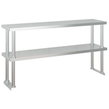 TOP! Unterschrank Küchen-Arbeitstisch mit Aufsatzboard 120x60x145 cm Edelstahl
