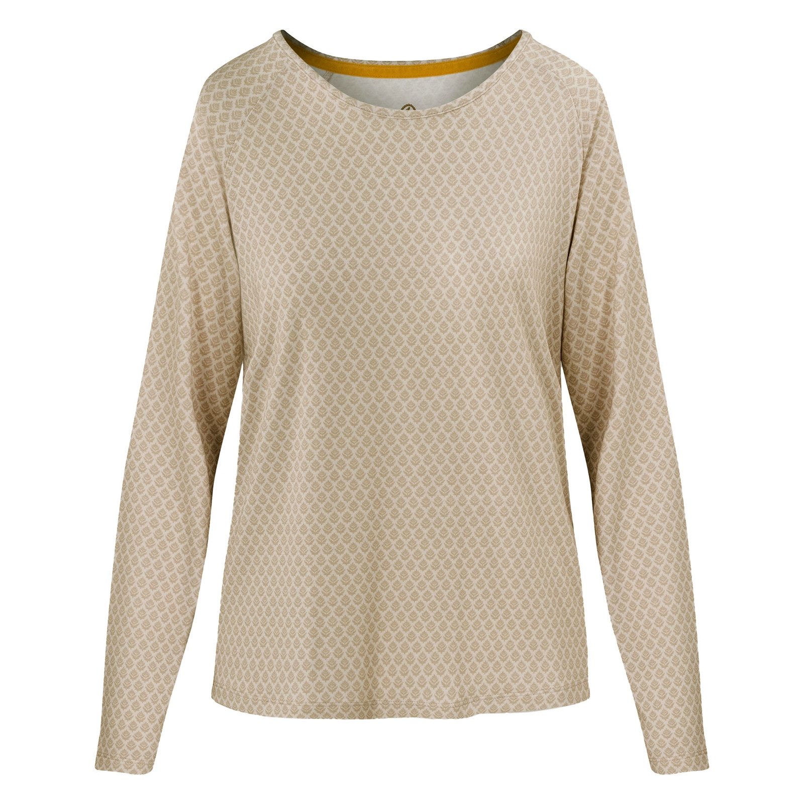 PiP Studio Langarmshirt Tina Long Sleeve Top Thousands Leaves mit kleinem Logo auf der Rückseite