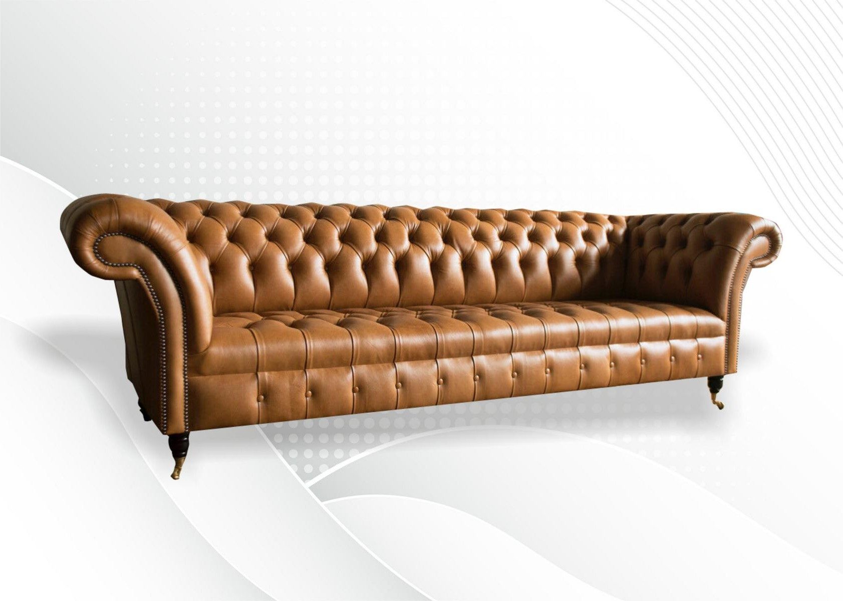 Xlmoebel Chesterfield-Sofa Big Sofa Couch Textil Samt 4-Sitzer XXL Polsterung, Chesterfield-Sofa 1 Teile, Made in Europa