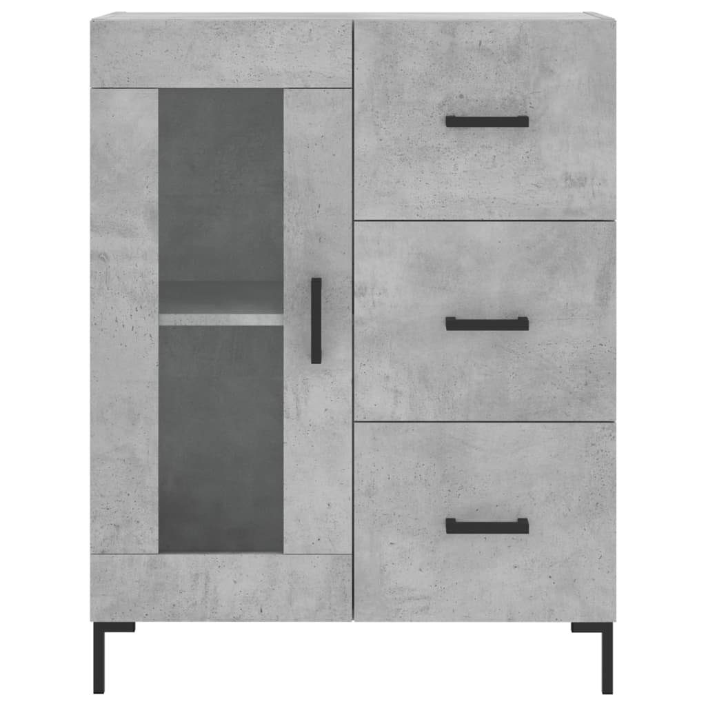 (1 vidaXL Betongrau Holzwerkstoff Sideboard Sideboard 69,5x34x90 St) cm