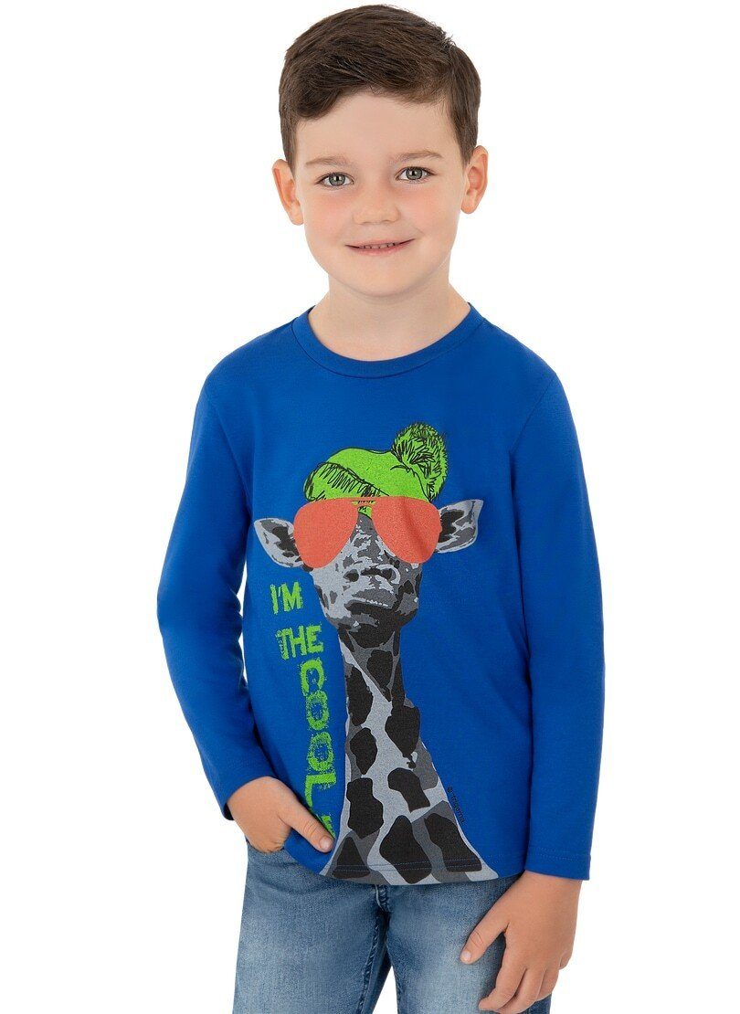 Trigema T-Shirt TRIGEMA Giraffen-Motiv mit T-Shirt Lässiges