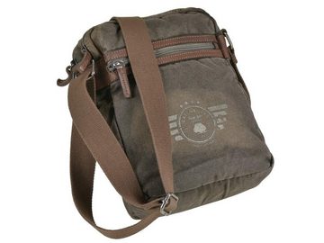 Greenburry Umhängetasche Aviator, Schultertasche 22x30cm, Messengerbag, Herrentasche mit Lederbesatz