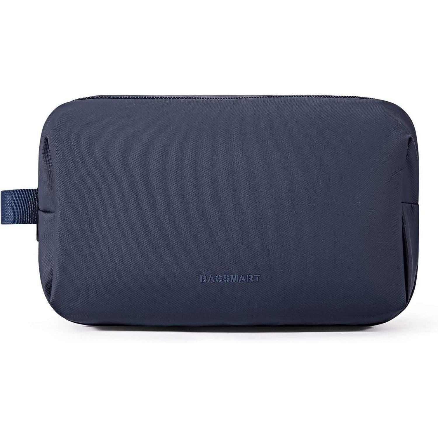Kulturbeutel Kulturbeutel Herren Reise Dopp Kit Basic Blau-lederfolie-1