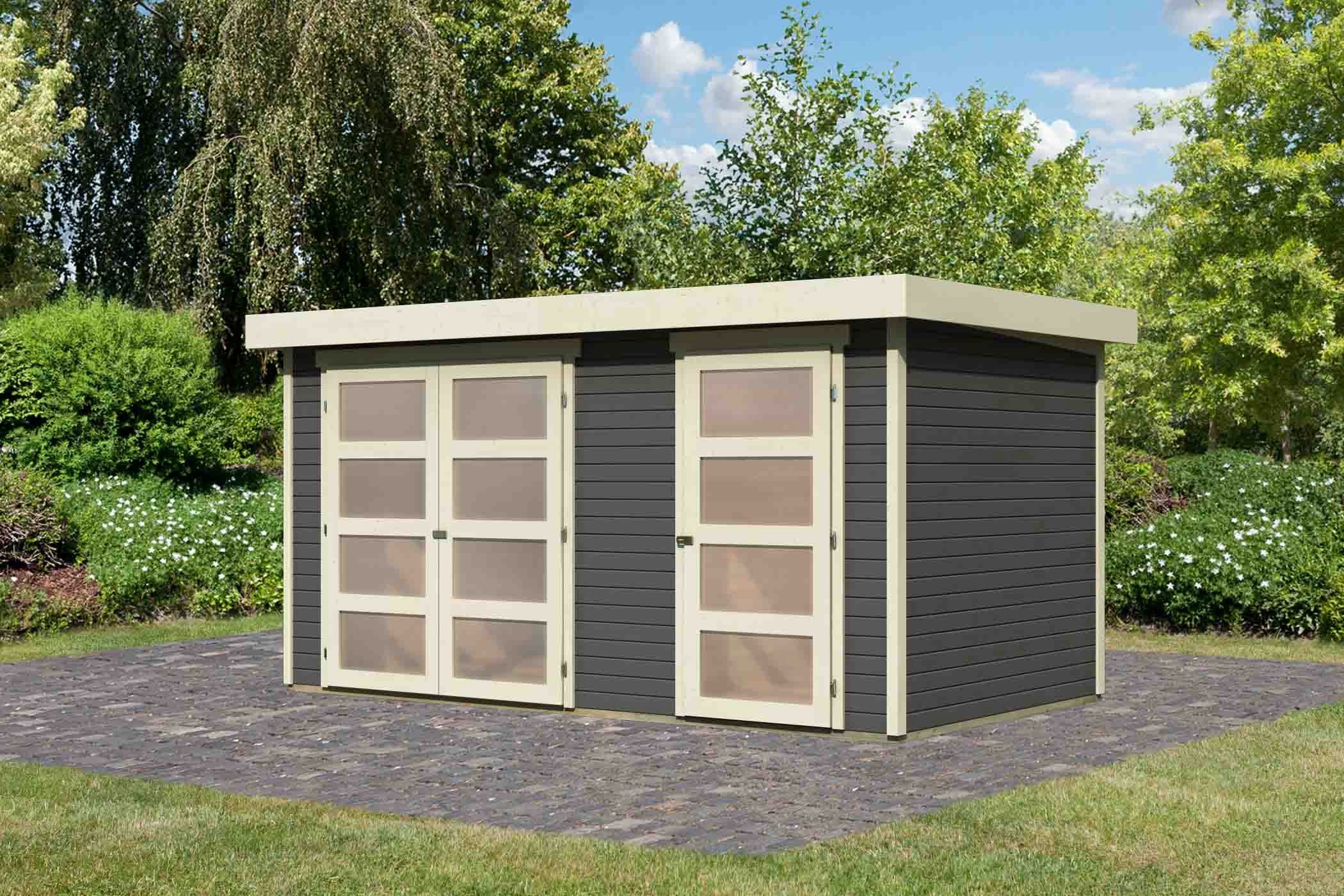 Karibu Gartenhaus Gartenhaus Maluna 1 terragrau günstig online kaufen