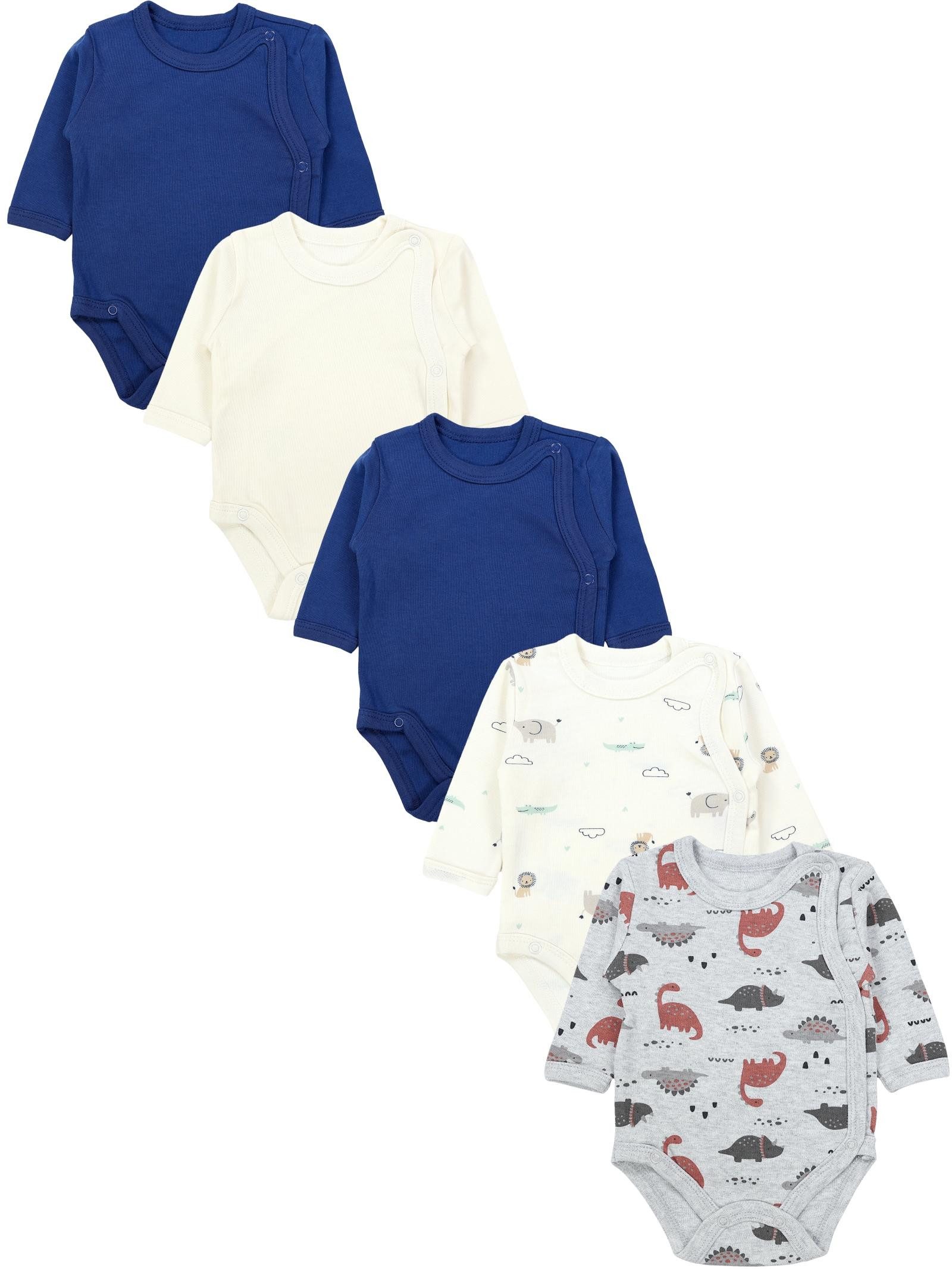 TupTam Wickelbody TupTam Baby Unisex Langarm Wickelbody Print / Uni 5er Pack