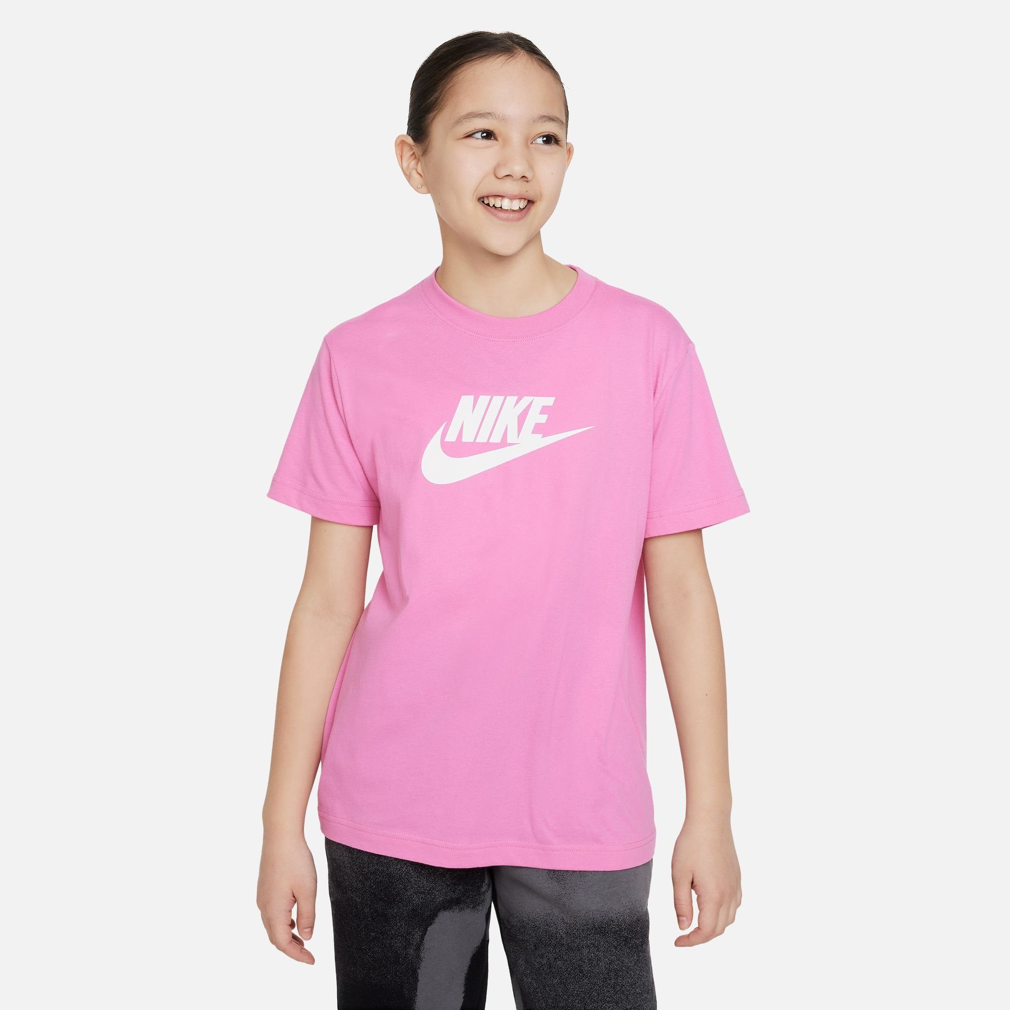 T-Shirt BIG Sportswear T-SHIRT PLAYFUL KIDS' (GIRLS) Nike PINK