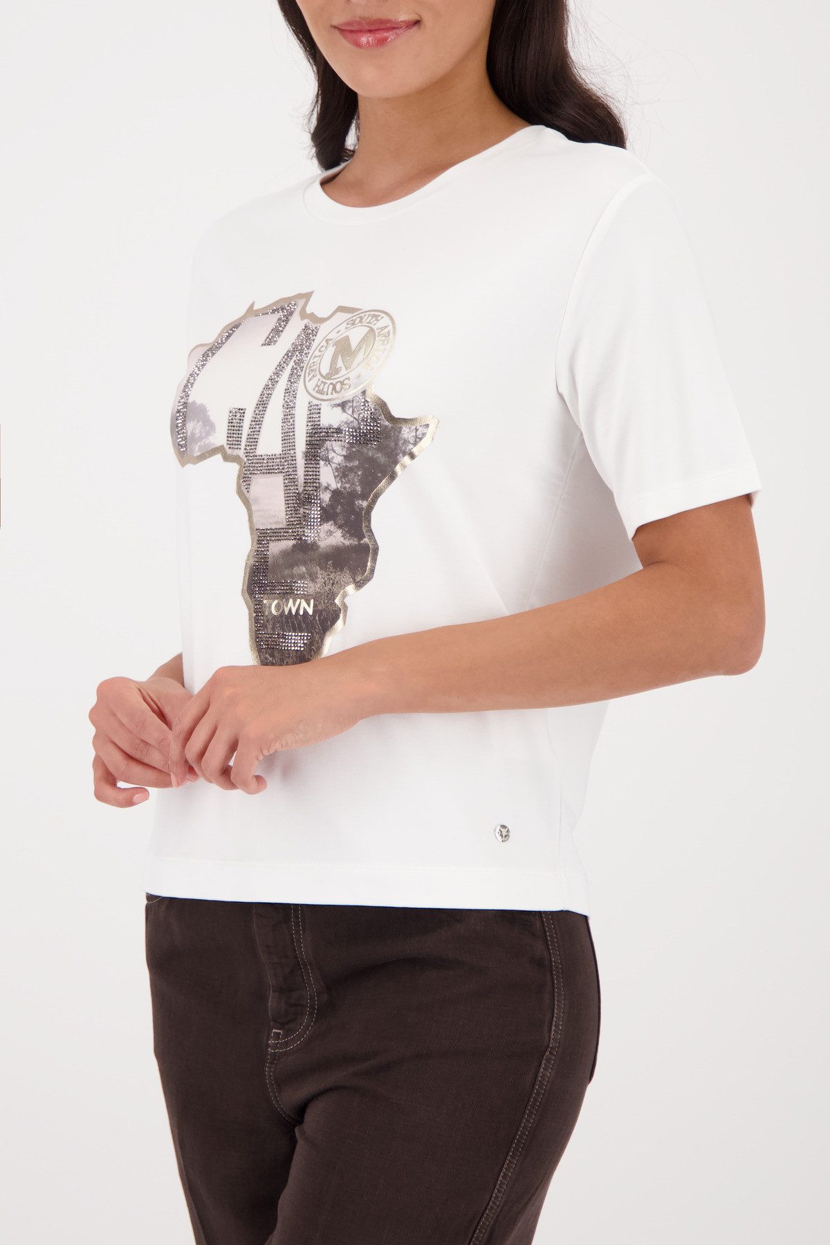 Monari T-Shirt Shirt Capetown Regular fit mit Afrika-Aufdruck