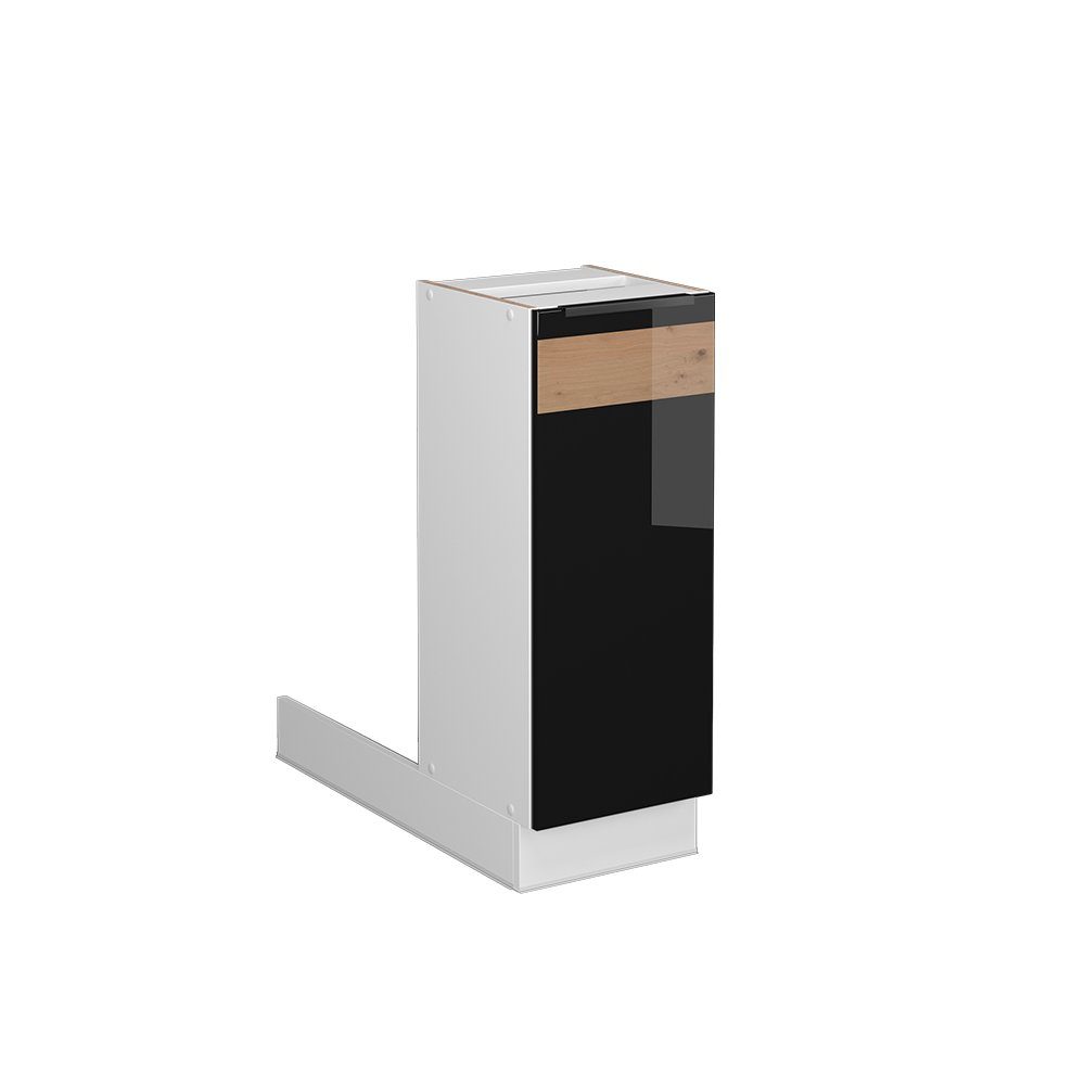 Vicco Unterschrank Fame-Line, Schwarz Eiche hochglanz/Weiß, günstig online kaufen