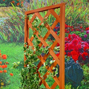 Melko Rankgitter Blumenkübel Rosenbogen Rankhilfe aus Holz in Braun Pflanzkübel Pergola Spalier Torbogen Rankgitter Rankgestell Gartenbogen KletterhilfeStück, Leichte, hochwertige Verarbeitung