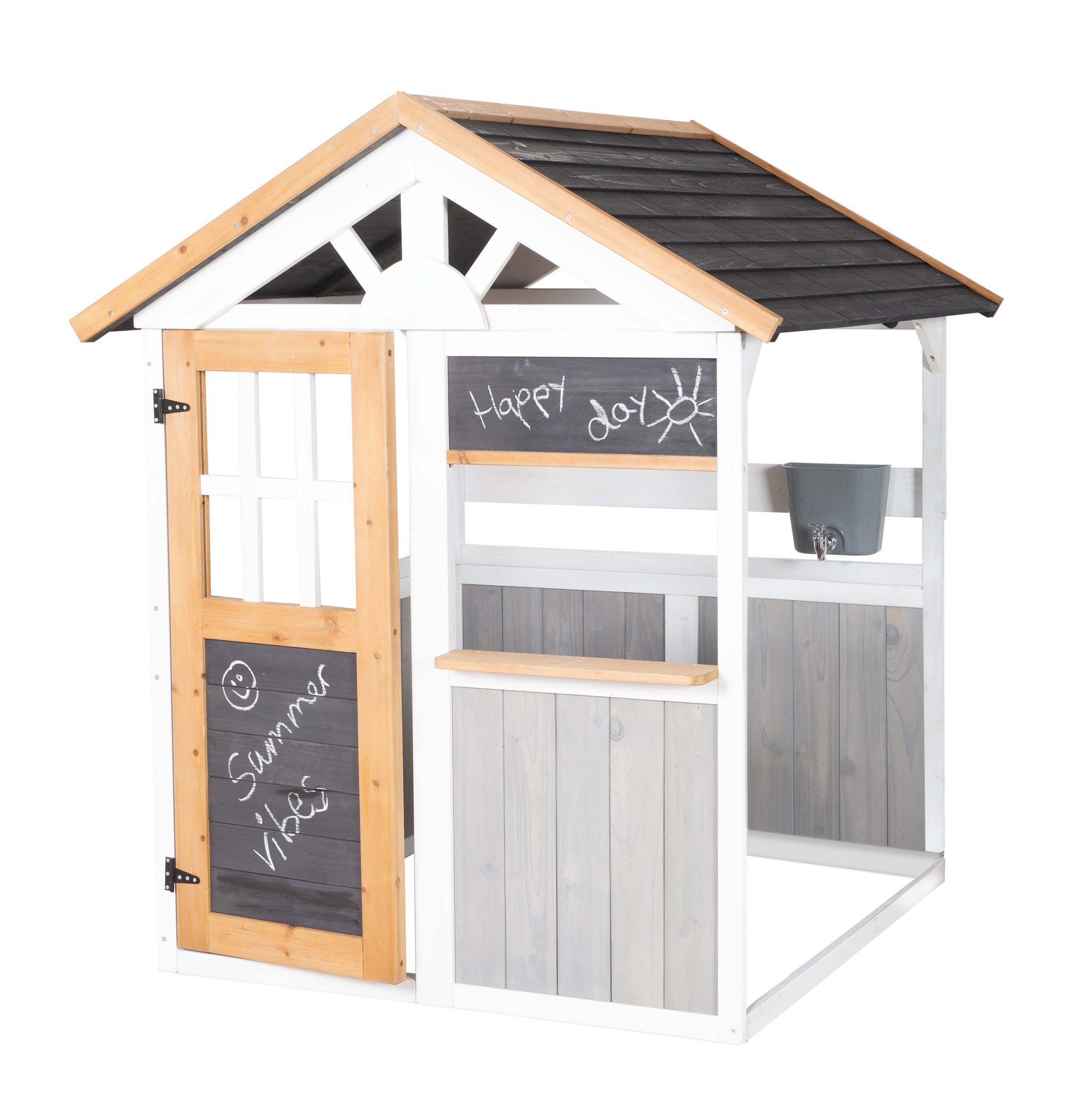 roba® Spielhaus für den Garten - Outdoor Spiel Haus Kinder ab 18 Monaten - Gartenhaus, Kreatives Spiel für draußen - Erweiterbar mit Küche & Picknicktisch