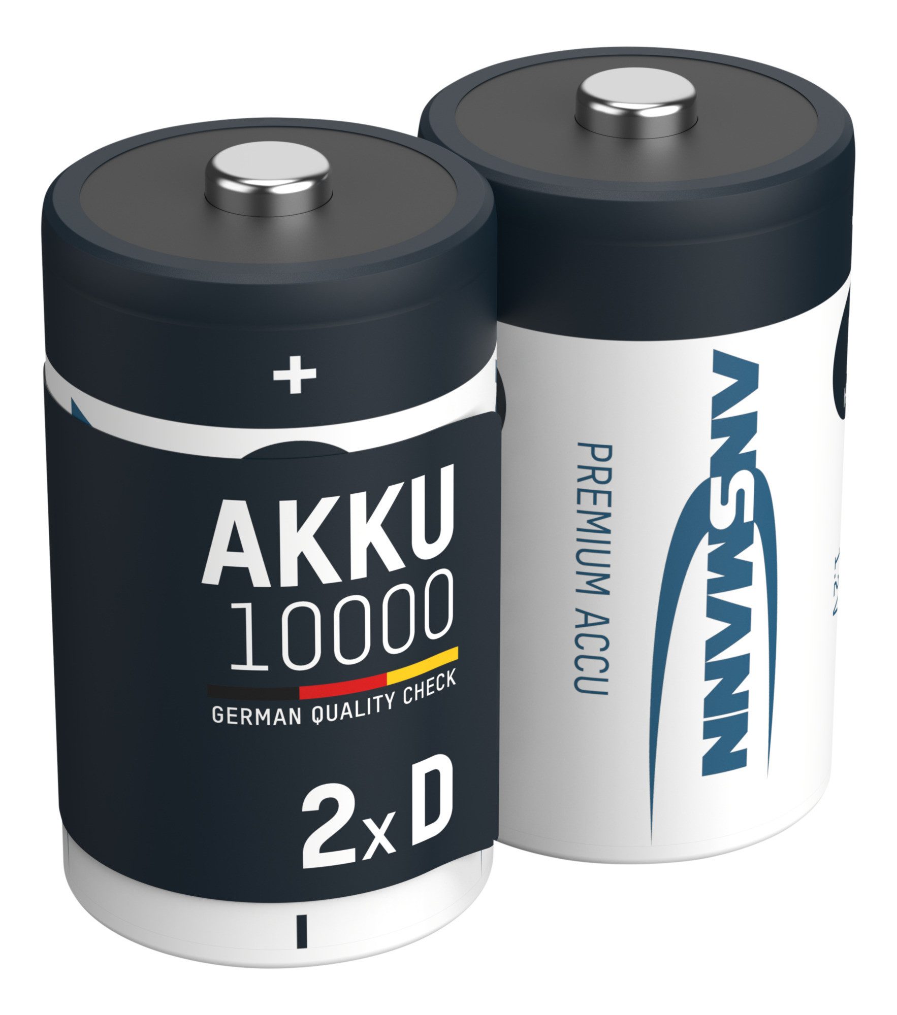 ANSMANN AG Akku Mono D 9300 mAh 1,2V NiMh, 2 Stück Akku 10000 mAh (1.2 V)