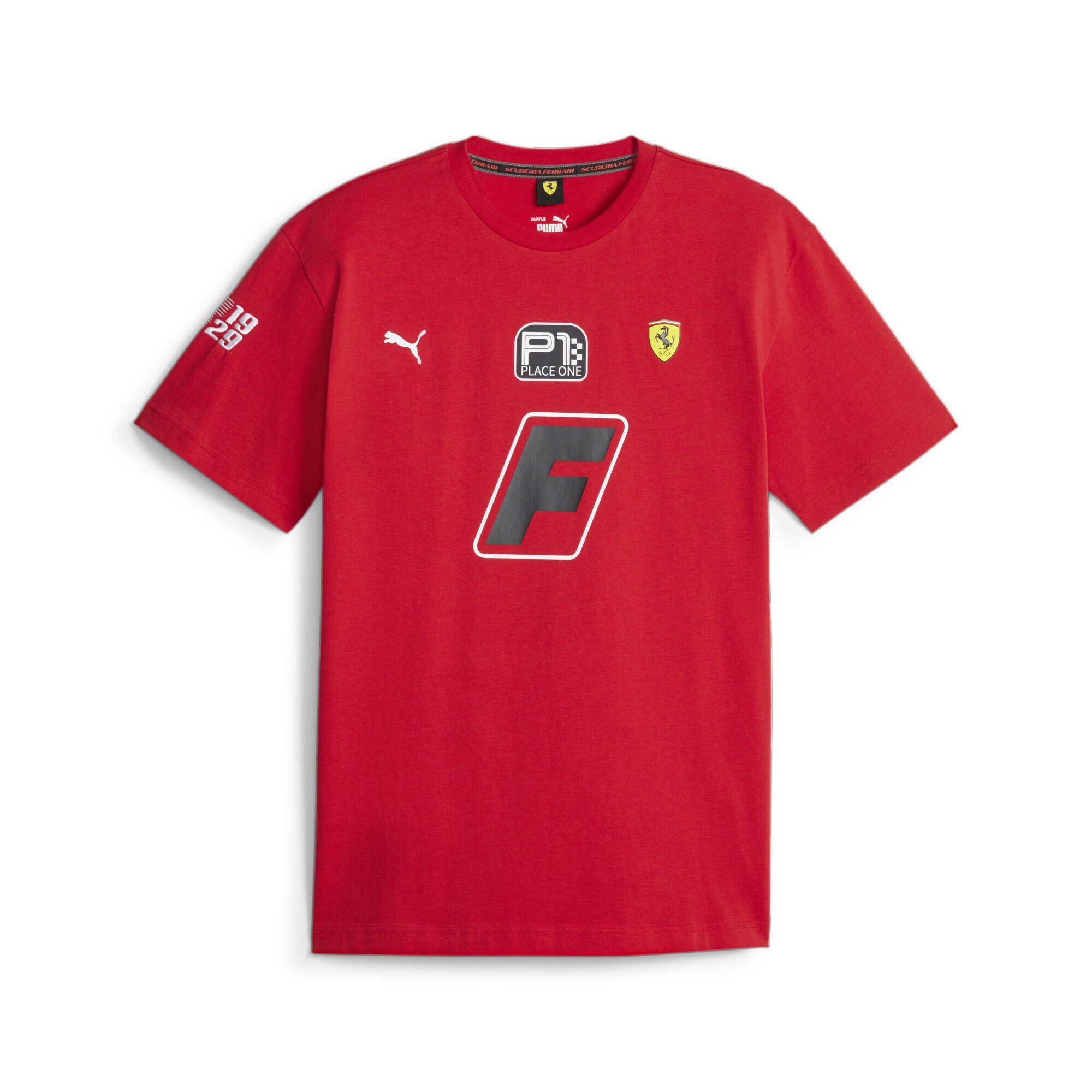 PUMA T-Shirt Scuderia Ferrari Race Garage Crew T-Shirt Herren Rosso Corsa Red