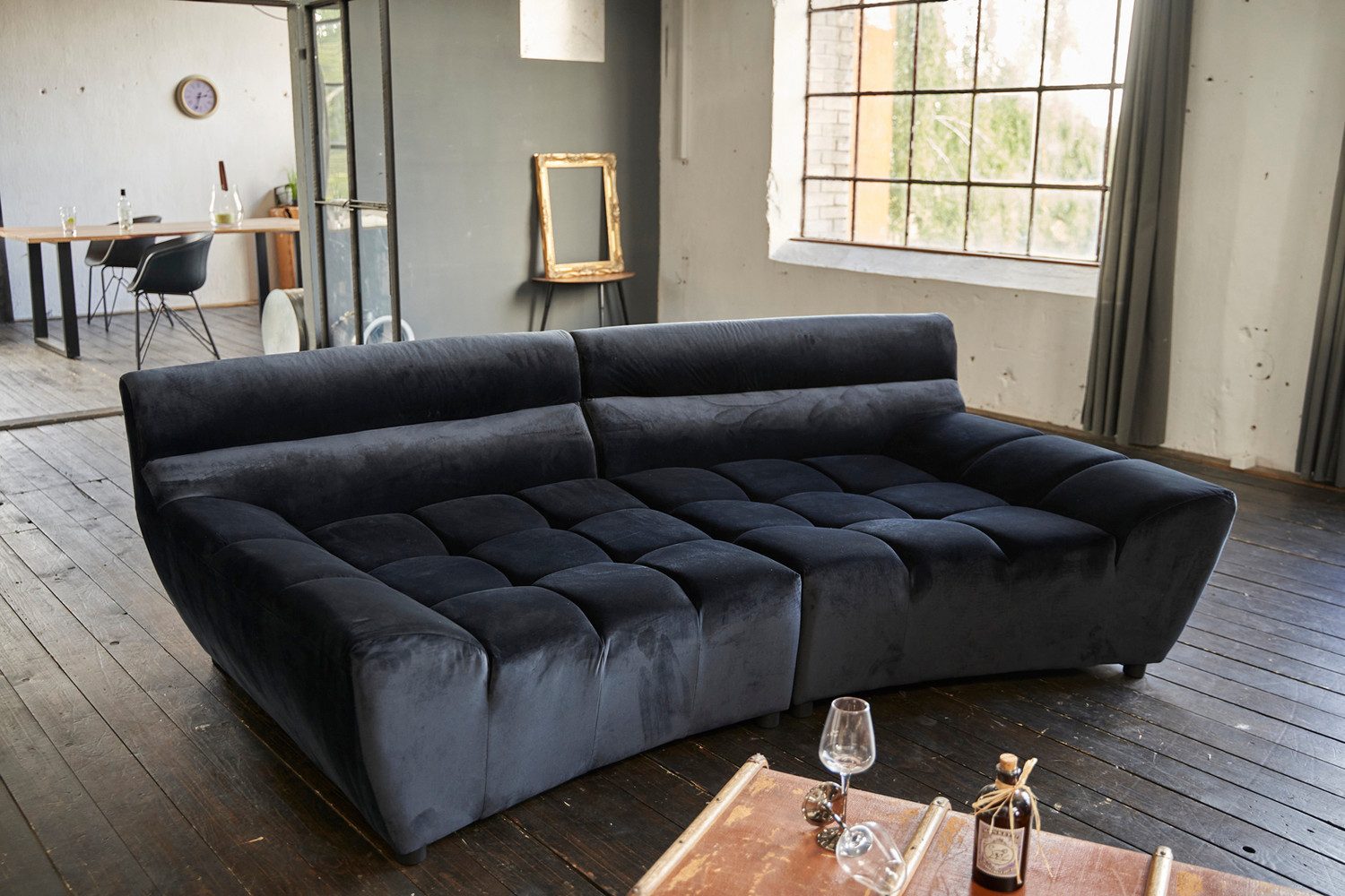 KAWOLA Sofa NERLA, Big Sofa Velvet günstig online kaufen