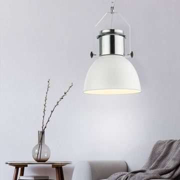 etc-shop LED Pendelleuchte, Leuchtmittel inklusive, Warmweiß, Decken Pendel Leuchte weiß Wohn Ess Zimmer Industrie Stil FILAMENT