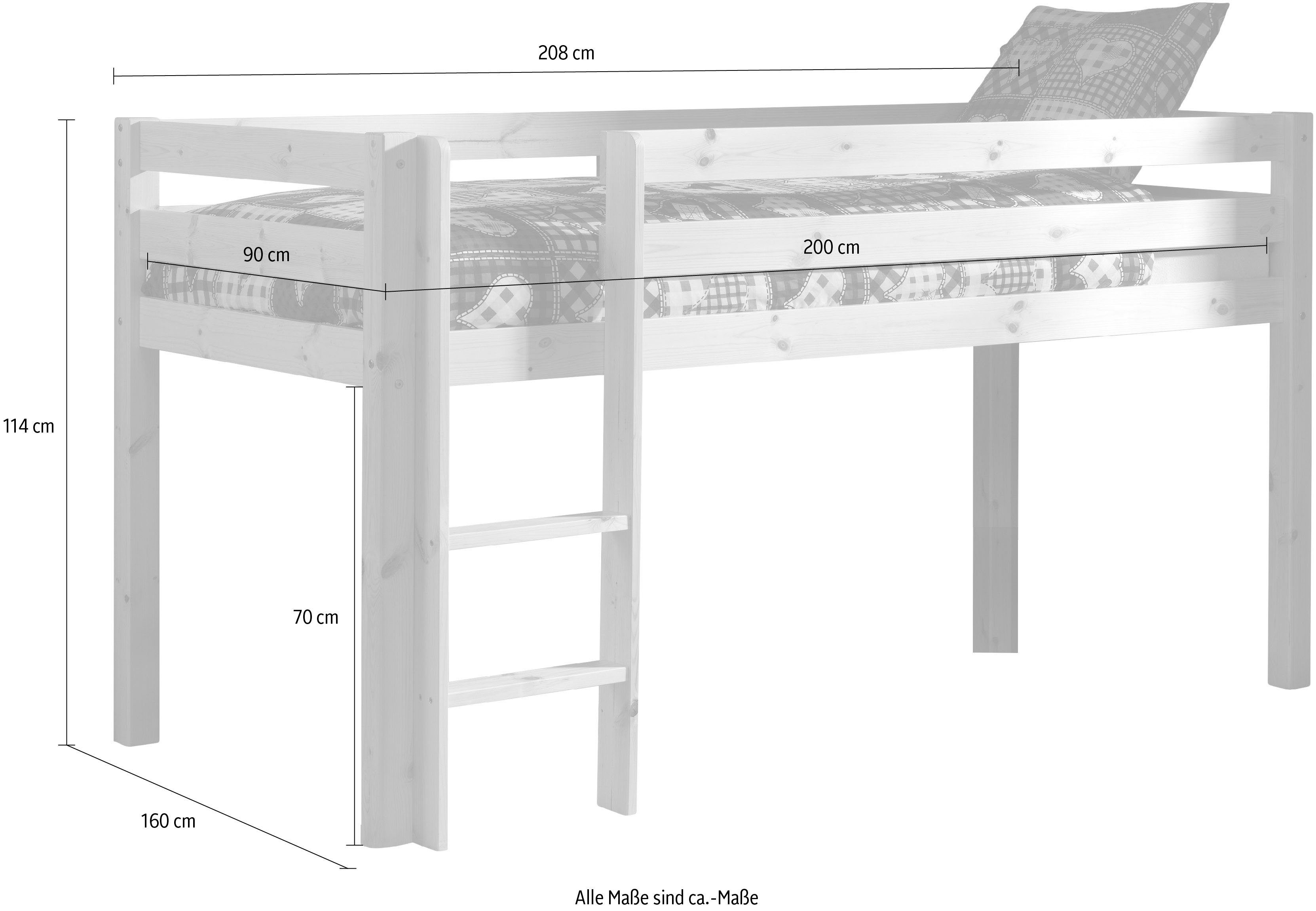 Vipack Hochbett Pino (Made in Europe)