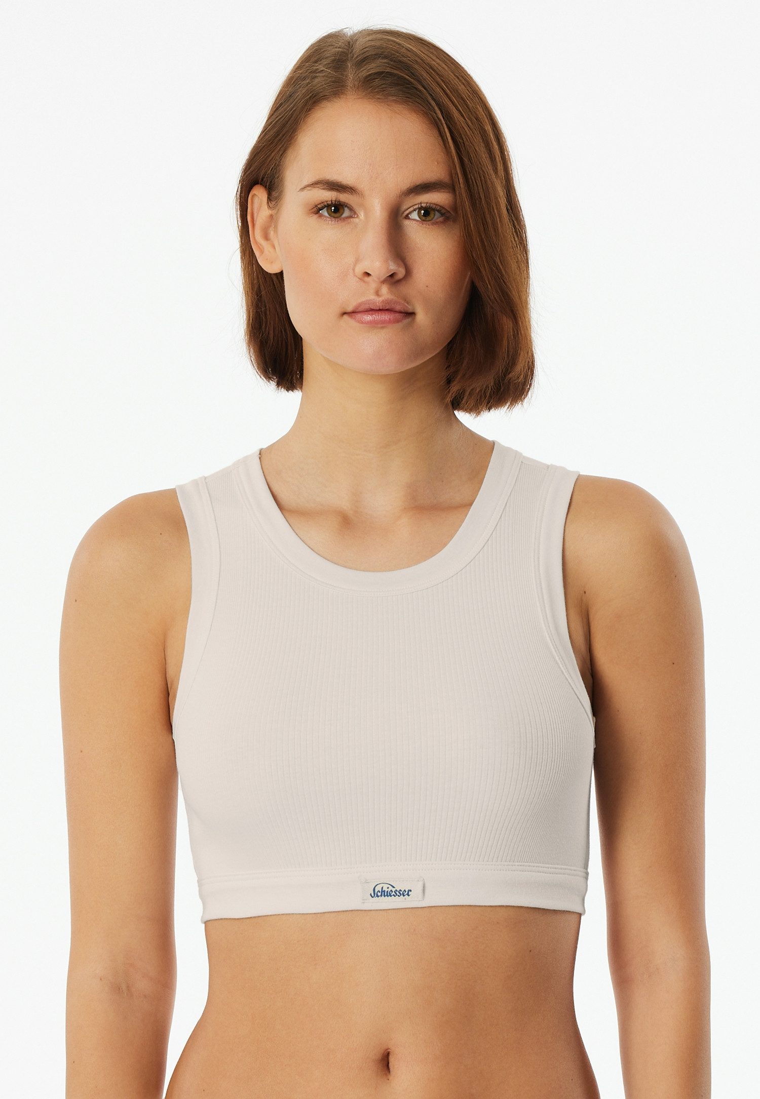 Schiesser Bustier Revival Kollektion Breite Abschlüsse an Dekolleté und Armausschnitt