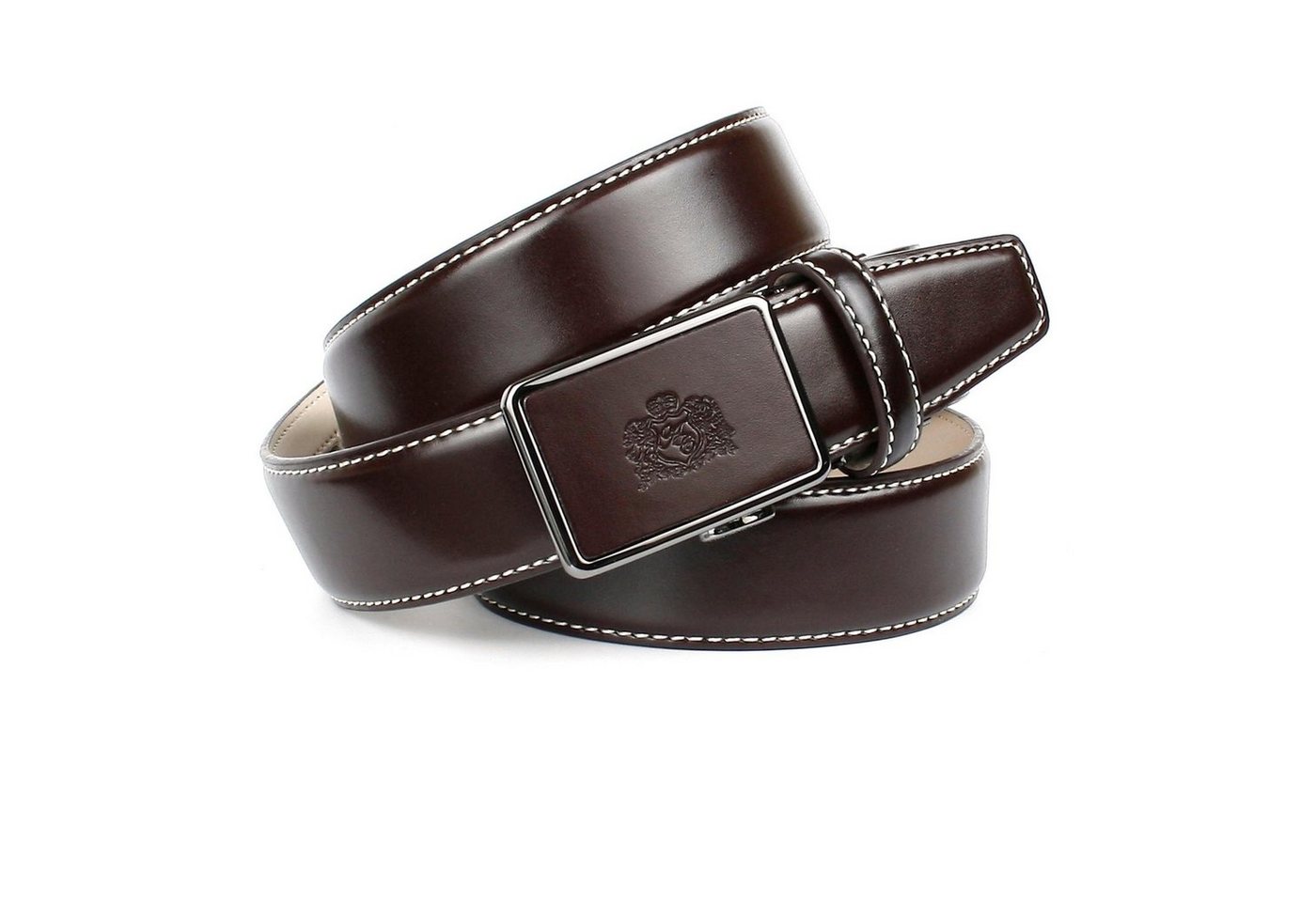 Anthoni Crown Ledergürtel mit Kontrast Stitching