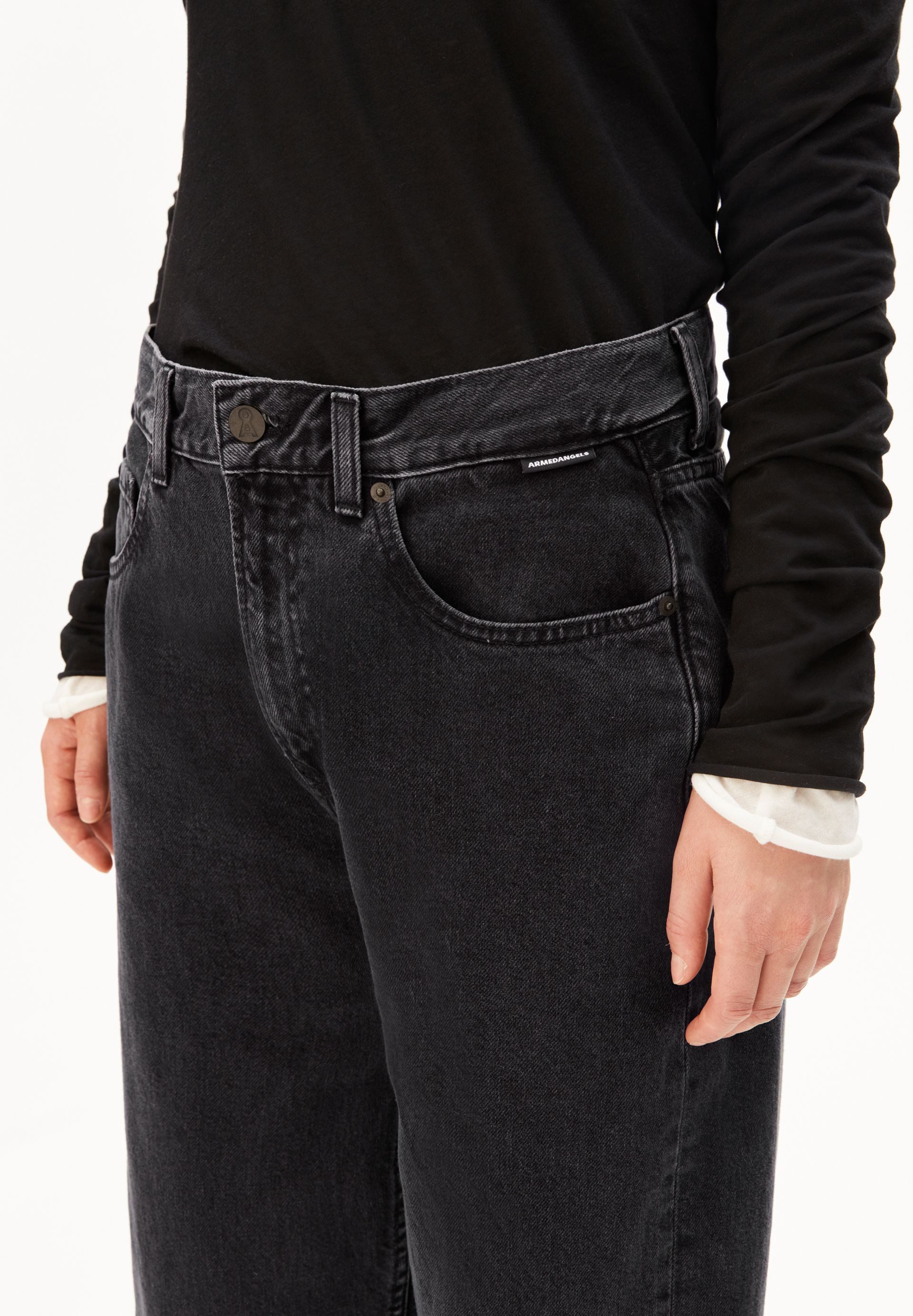 Armedangels Boyfriend-Jeans HAAYI Baggy Jeans recycelte Baumwolle (Non-Stretch) Low waist