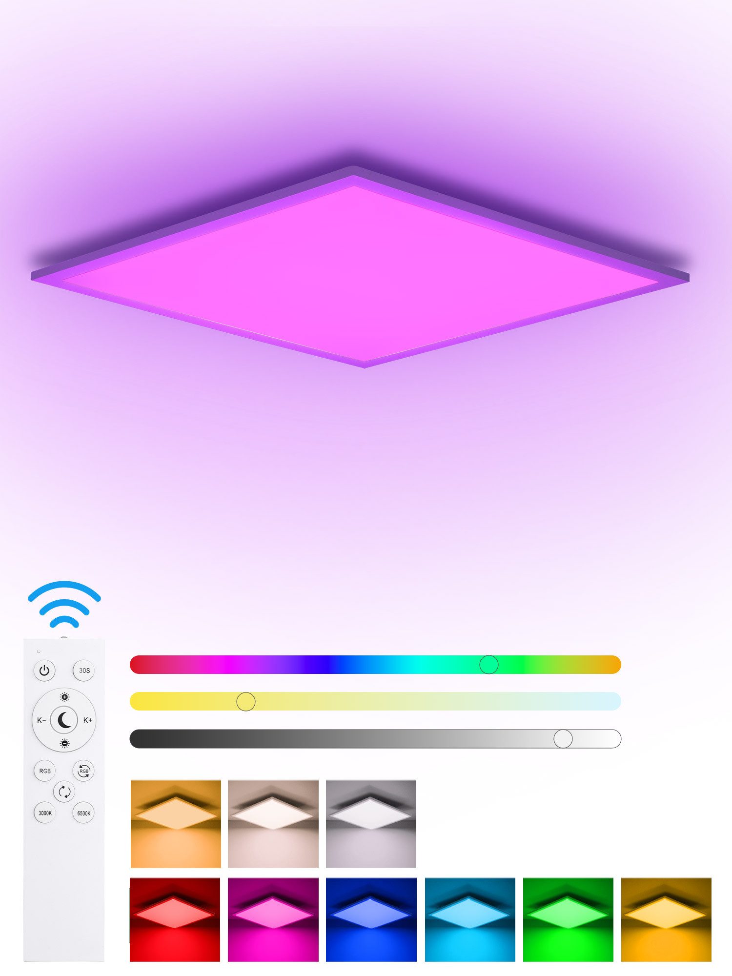 Oraymin Deckenleuchte LED Panel RGB LED günstig online kaufen