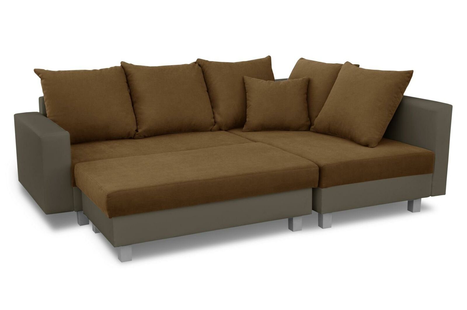 JVmoebel L-Form Sofa Wohnlandschaft Textil Sofa Ledersofa Ecksofa Polster Europe Made Couch in Ecke,