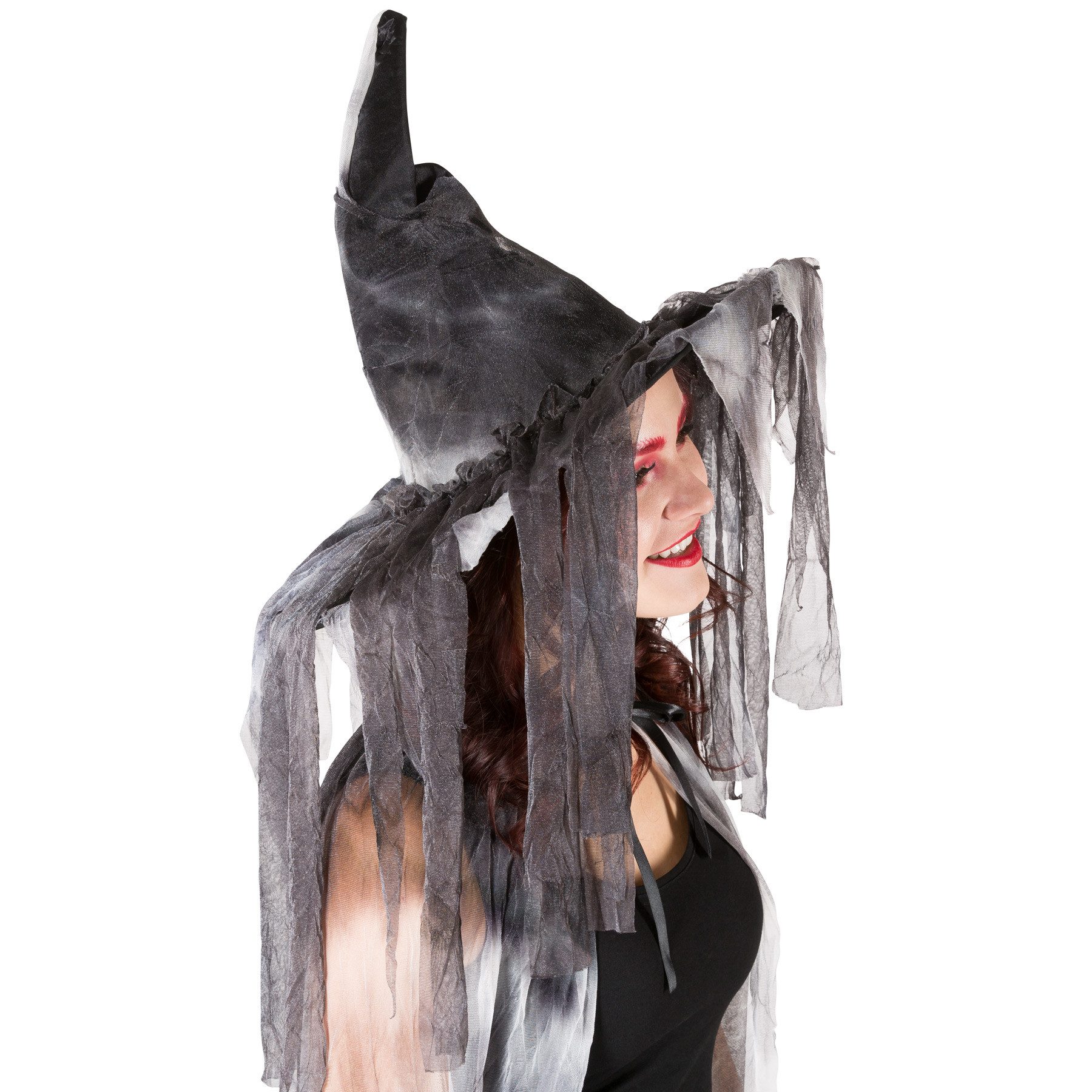 dressforfun Hexen-Kostüm Hexen Umhang mit Spitzhut, Hexen-Umhang