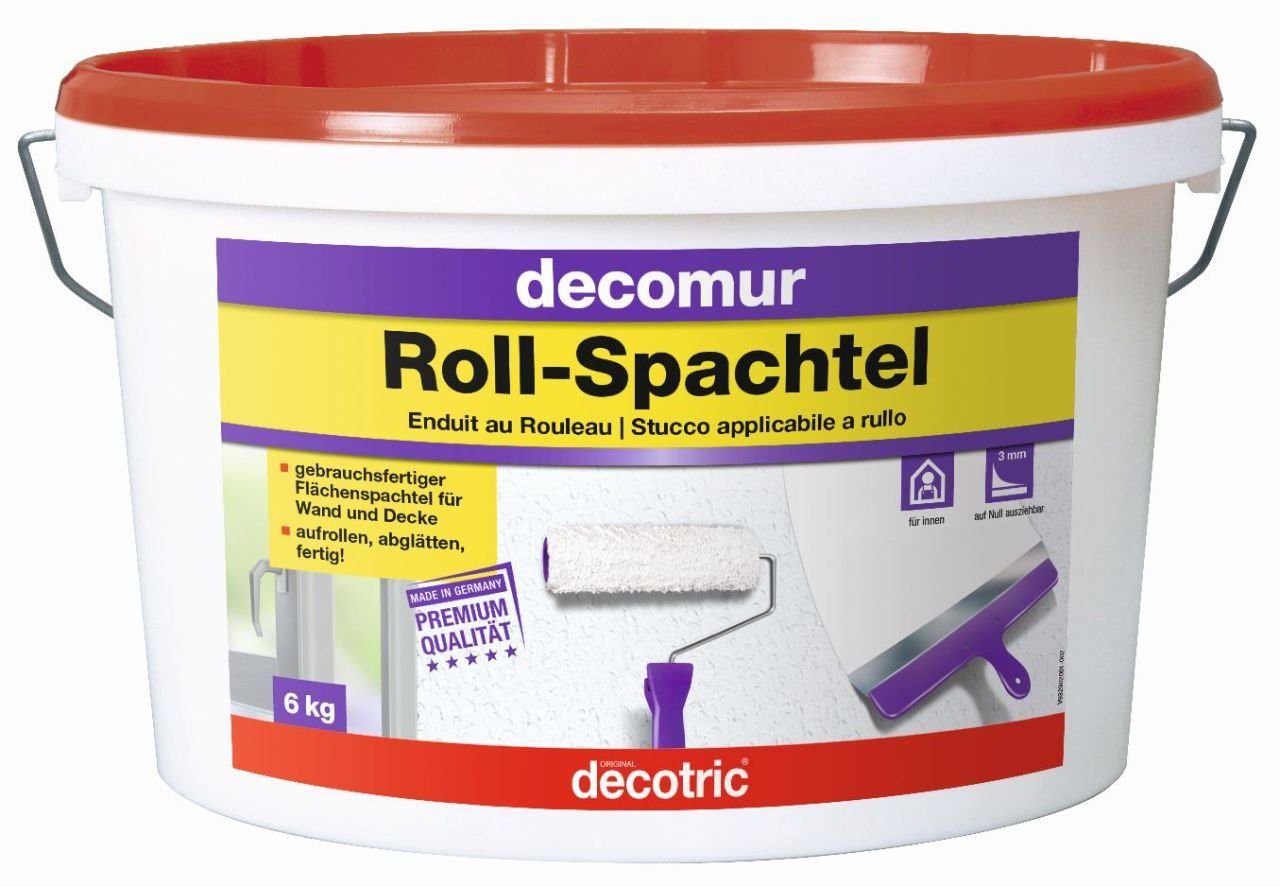 decotric® Haftgrund Decotric Glatte Wand Roll-Spachtel 6kg