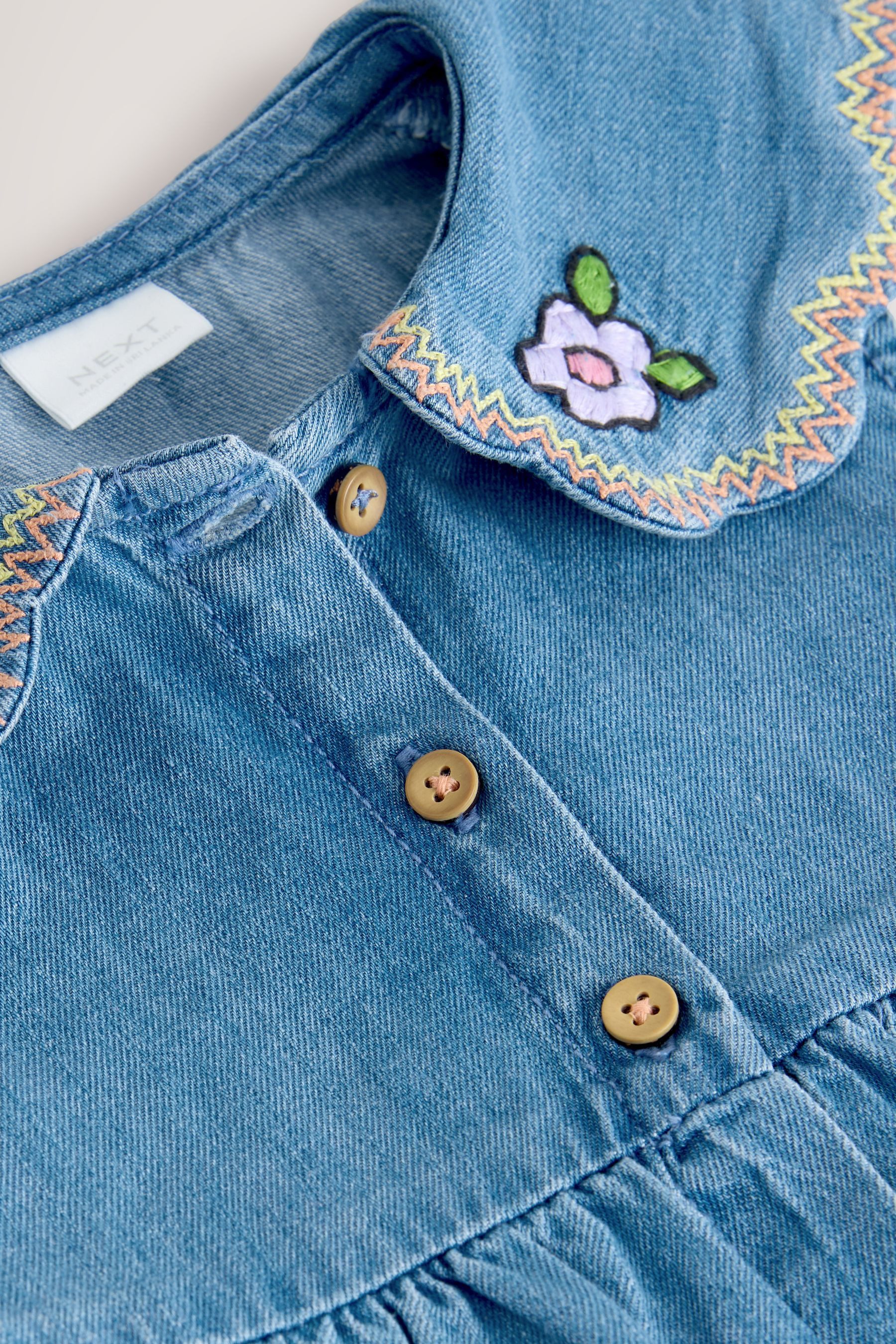Next Jeanskleid Denimkleid mit Kragen (1-tlg)