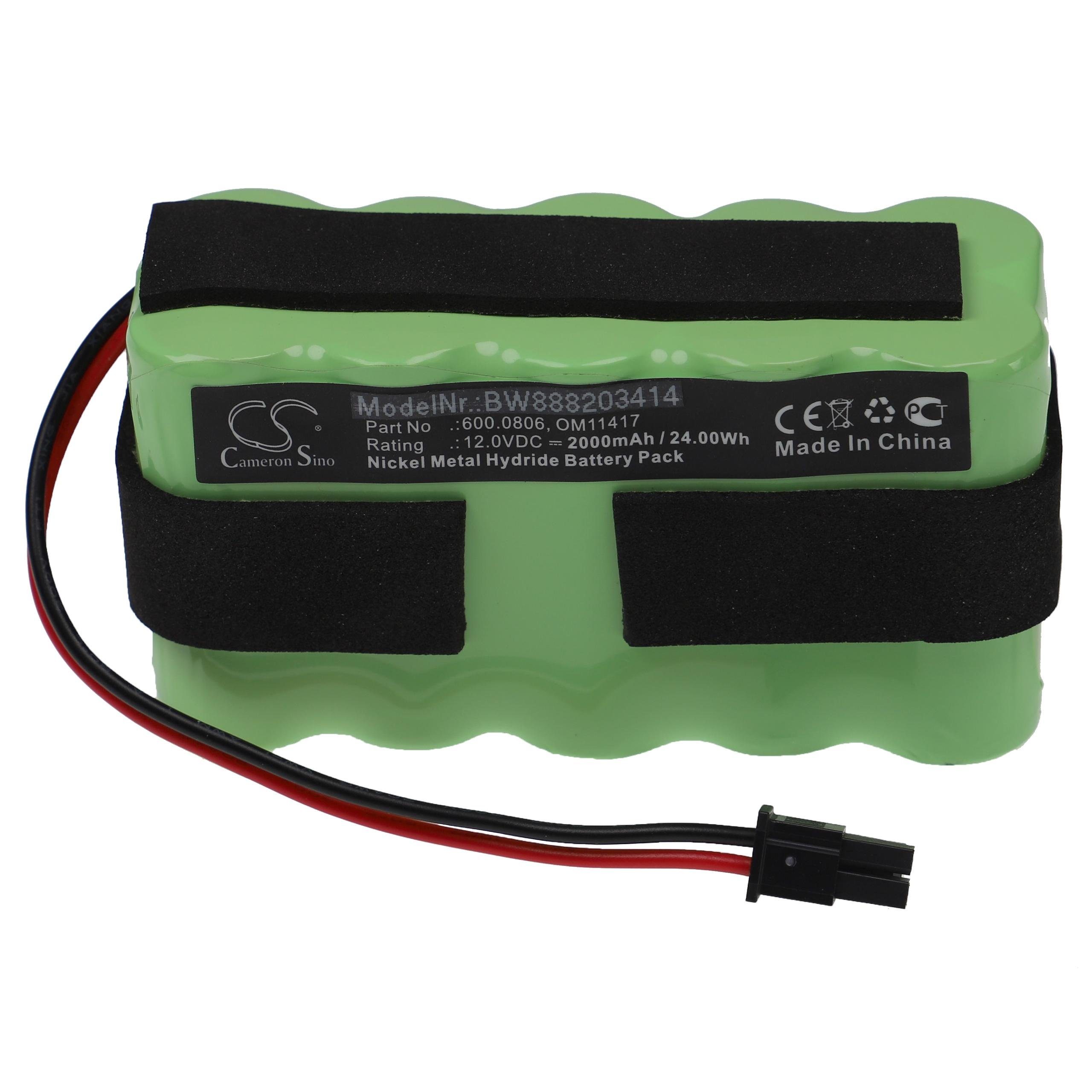 vhbw Akku Ersatz für Medela OM11417, 600.0806 für Medizin (2000 mAh, 12 V, Akku Akku NiMH 2000 mAh (12 V, 1 St), Leistungsfähiger Austausch-Akku für Ihr medizinisches Gerät