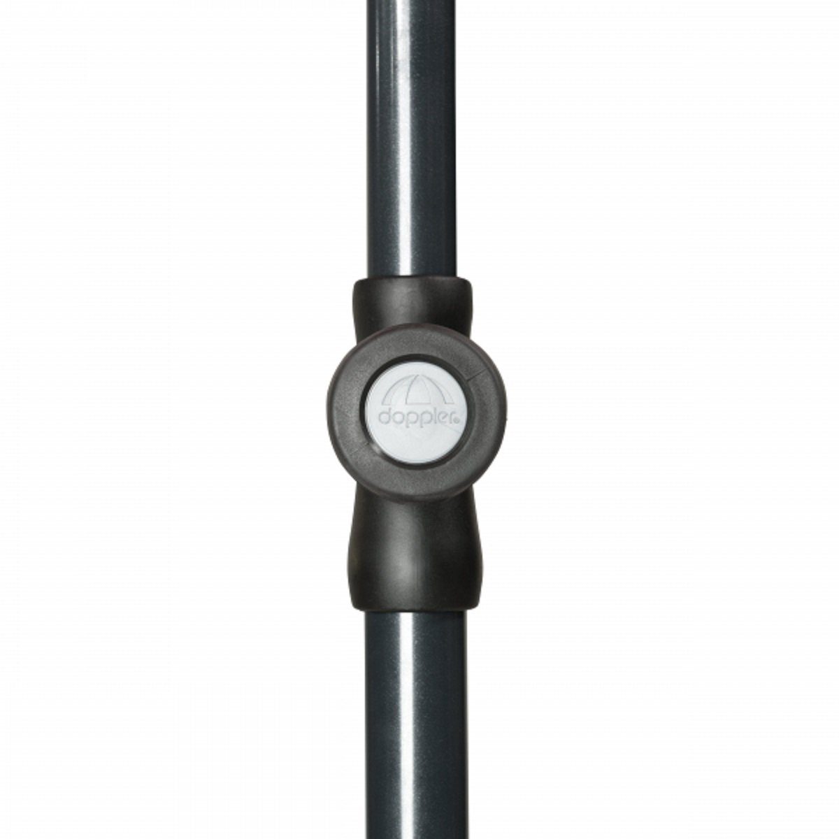 doppler® Rechteckschirm Waterproof 225x120 cm hellgrau Sonnenschirm Balkonschirm, LxB: 120,00x225,00 cm, wasserdicht / abknickbar / höhenverstellbar