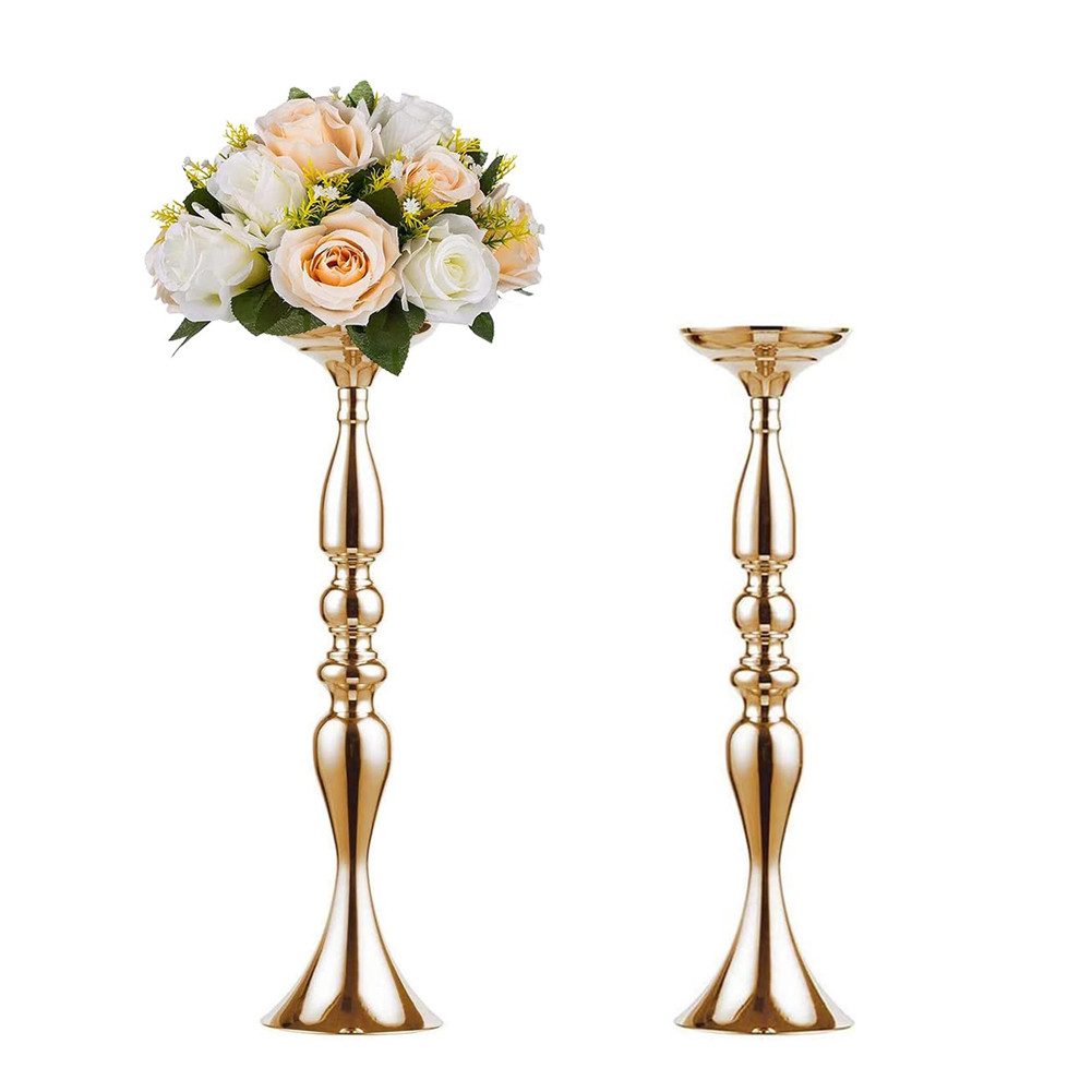HT Подсвечник 2Pcs 50 cm Höhe Metall Торшеры, Kerze ständer Hochzeit Mittelpunkt Event Road führen Flower Rack
