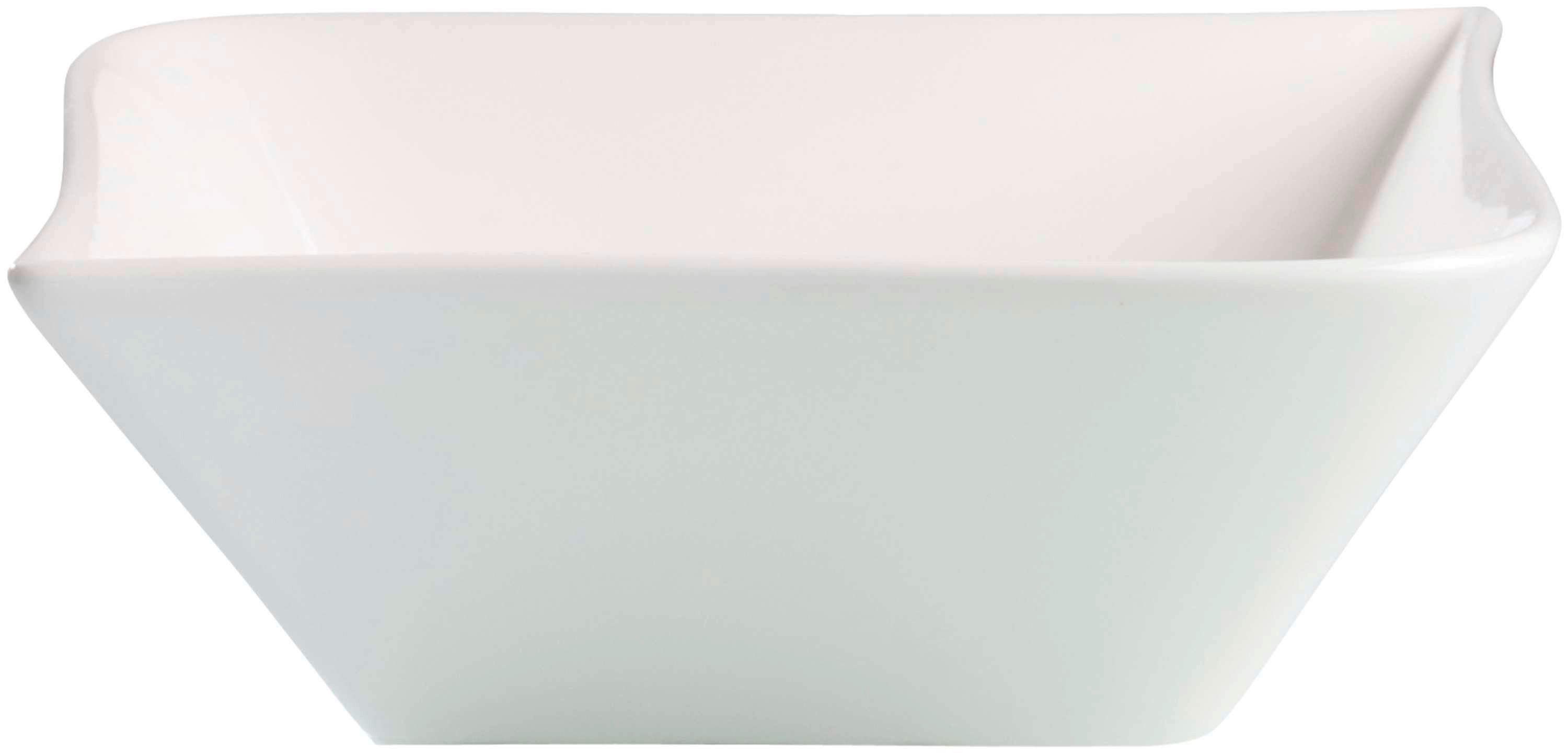 Ritzenhoff & eckig Form Schale Servierschale Porzellan 18.5 cm, Breker Servierschale weiß geschwungene Melodie