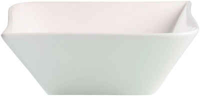 Ritzenhoff & Breker Servierschale Servierschale Schale Melodie weiß geschwungene Form eckig 18.5 cm, Porzellan