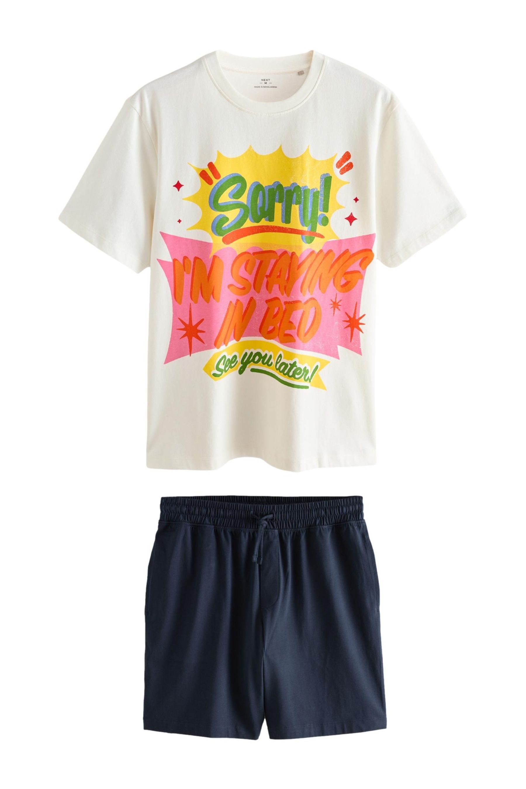 Pyjama Kurzärmeliger Jersey-Schlafanzug mit Grafik